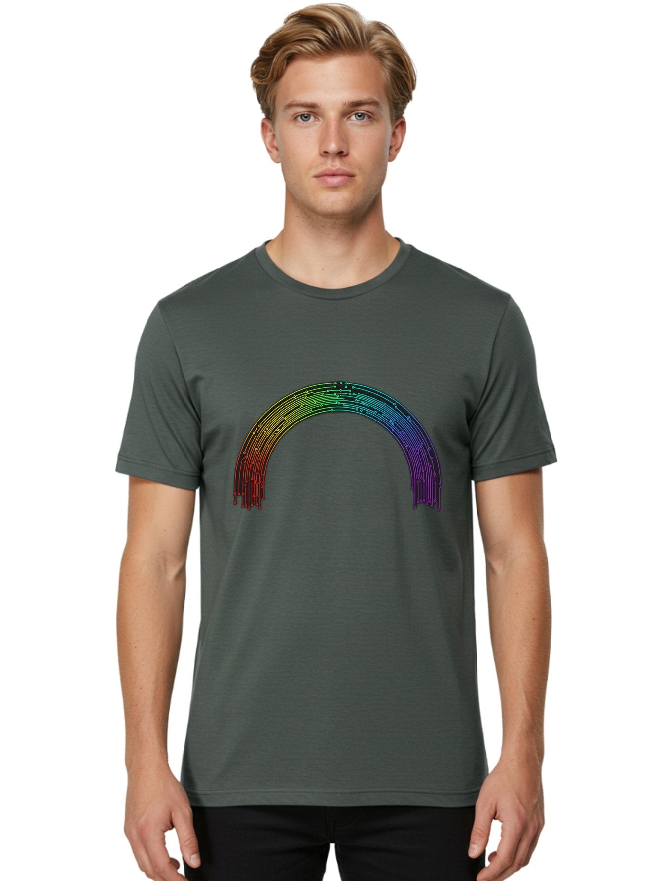 Rainbow-Arch Men'S Graphic Tee, 100% Cotton, Comfortable Casual Summer Wear, Machine Washable, Vintage Camera, Old Camera, Antique Camera, Black Camera, Classic Photography, Photography Equipment, Nostalgic Device, Film Camera, Camera Art Bai285 28