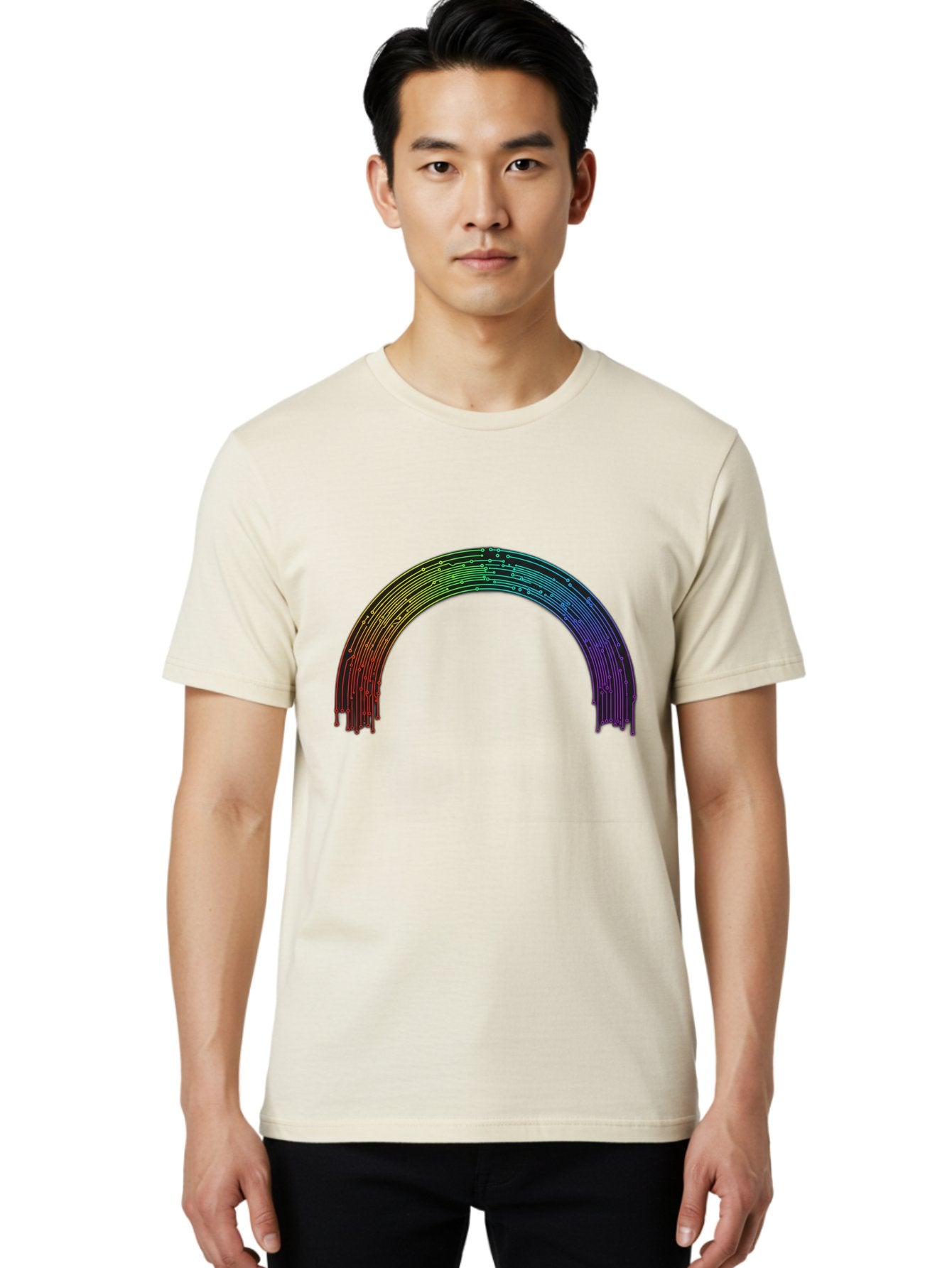 Rainbow-Arch Men'S Graphic Tee, 100% Cotton, Comfortable Casual Summer Wear, Machine Washable, Vintage Camera, Old Camera, Antique Camera, Black Camera, Classic Photography, Photography Equipment, Nostalgic Device, Film Camera, Camera Art Bai285 18