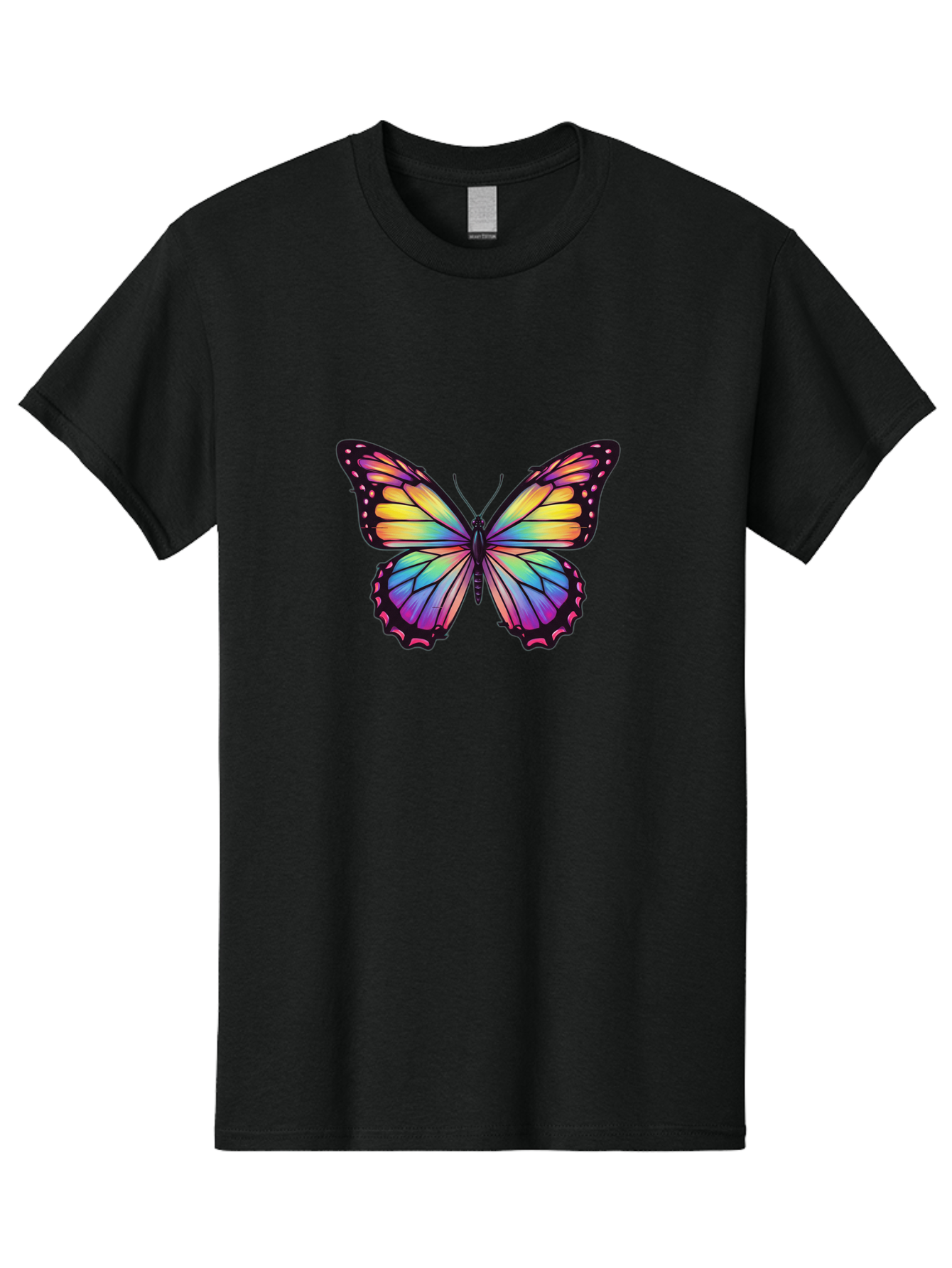 Rainbow-Butterfly-1 Men'S Graphic Tee, 100% Cotton, Comfortable Casual Summer Wear, Machine Washable, Vintage Camera, Old Camera, Antique Camera, Black Camera, Classic Photography, Photography Equipment, Nostalgic Device, Film Camera, Bai286 3