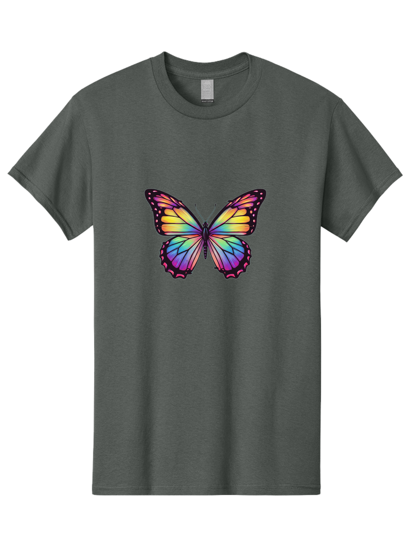 Rainbow-Butterfly-1 Men'S Graphic Tee, 100% Cotton, Comfortable Casual Summer Wear, Machine Washable, Vintage Camera, Old Camera, Antique Camera, Black Camera, Classic Photography, Photography Equipment, Nostalgic Device, Film Camera, Bai286 4