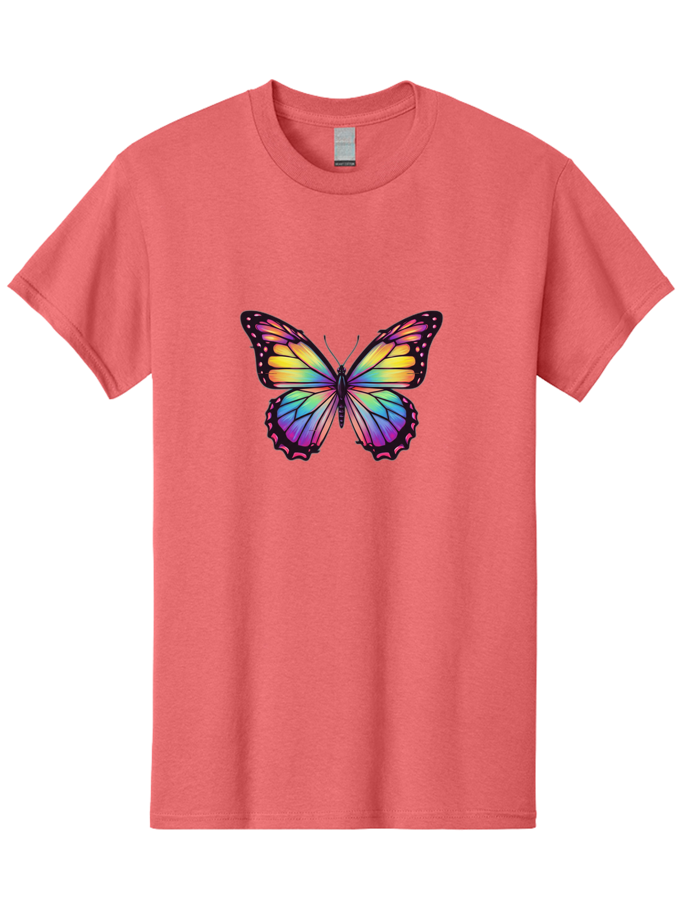 Rainbow-Butterfly-1 Men'S Graphic Tee, 100% Cotton, Comfortable Casual Summer Wear, Machine Washable, Vintage Camera, Old Camera, Antique Camera, Black Camera, Classic Photography, Photography Equipment, Nostalgic Device, Film Camera, Bai286 12