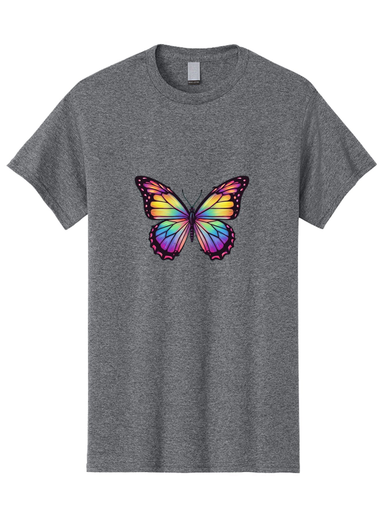 Rainbow-Butterfly-1 Men'S Graphic Tee, 100% Cotton, Comfortable Casual Summer Wear, Machine Washable, Vintage Camera, Old Camera, Antique Camera, Black Camera, Classic Photography, Photography Equipment, Nostalgic Device, Film Camera, Bai286 13