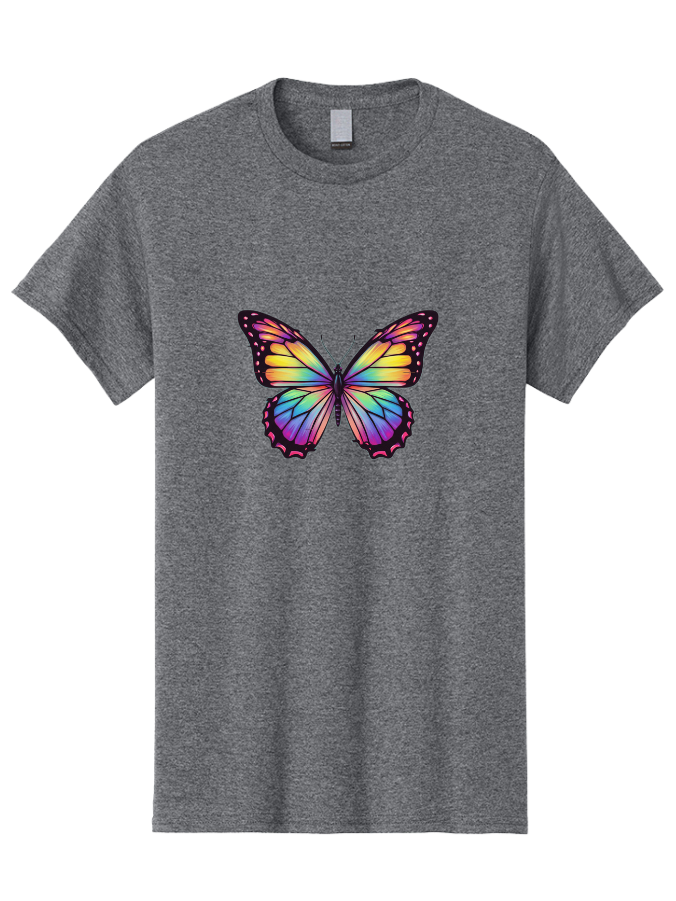 Rainbow-Butterfly-1 Men'S Graphic Tee, 100% Cotton, Comfortable Casual Summer Wear, Machine Washable, Vintage Camera, Old Camera, Antique Camera, Black Camera, Classic Photography, Photography Equipment, Nostalgic Device, Film Camera, Bai286 15