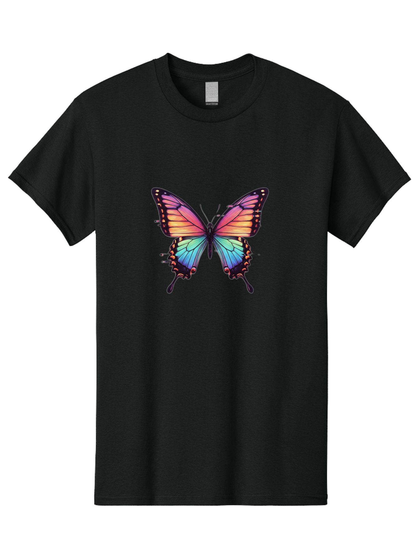 Rainbow-Butterfly Men'S Graphic Tee, 100% Cotton, Comfortable Casual Summer Wear, Machine Washable, Vintage Camera, Old Camera, Antique Camera, Black Camera, Classic Photography, Photography Equipment, Nostalgic Device, Film Camera, Camera Art Bai287 4