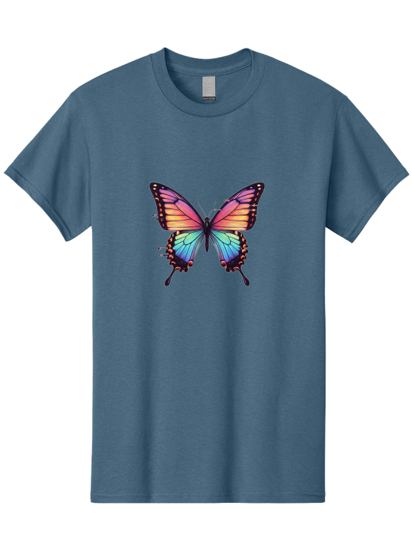 Rainbow-Butterfly Men'S Graphic Tee, 100% Cotton, Comfortable Casual Summer Wear, Machine Washable, Vintage Camera, Old Camera, Antique Camera, Black Camera, Classic Photography, Photography Equipment, Nostalgic Device, Film Camera, Camera Art Bai287