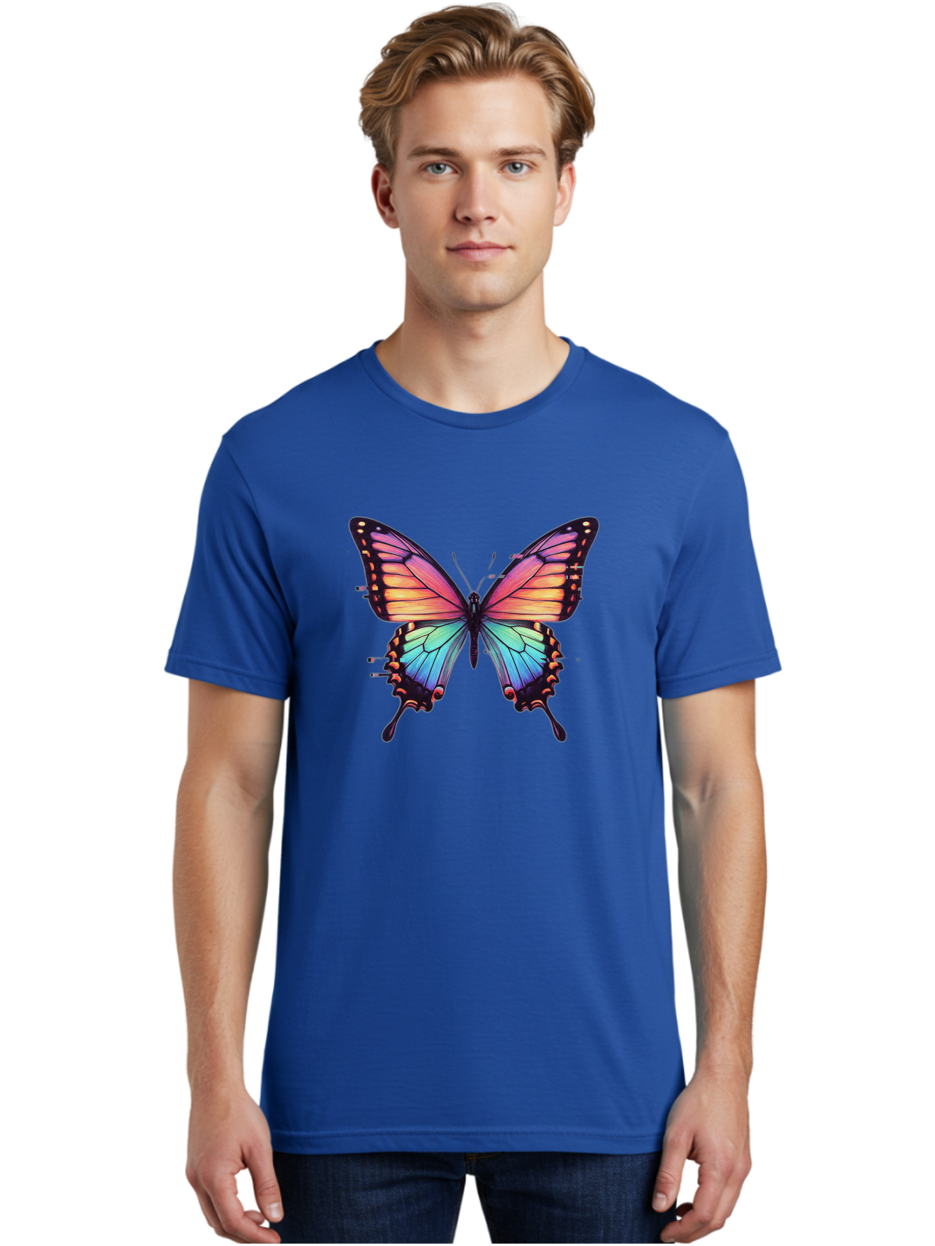 Rainbow-Butterfly Men'S Graphic Tee, 100% Cotton, Comfortable Casual Summer Wear, Machine Washable, Vintage Camera, Old Camera, Antique Camera, Black Camera, Classic Photography, Photography Equipment, Nostalgic Device, Film Camera, Camera Art Bai287 16