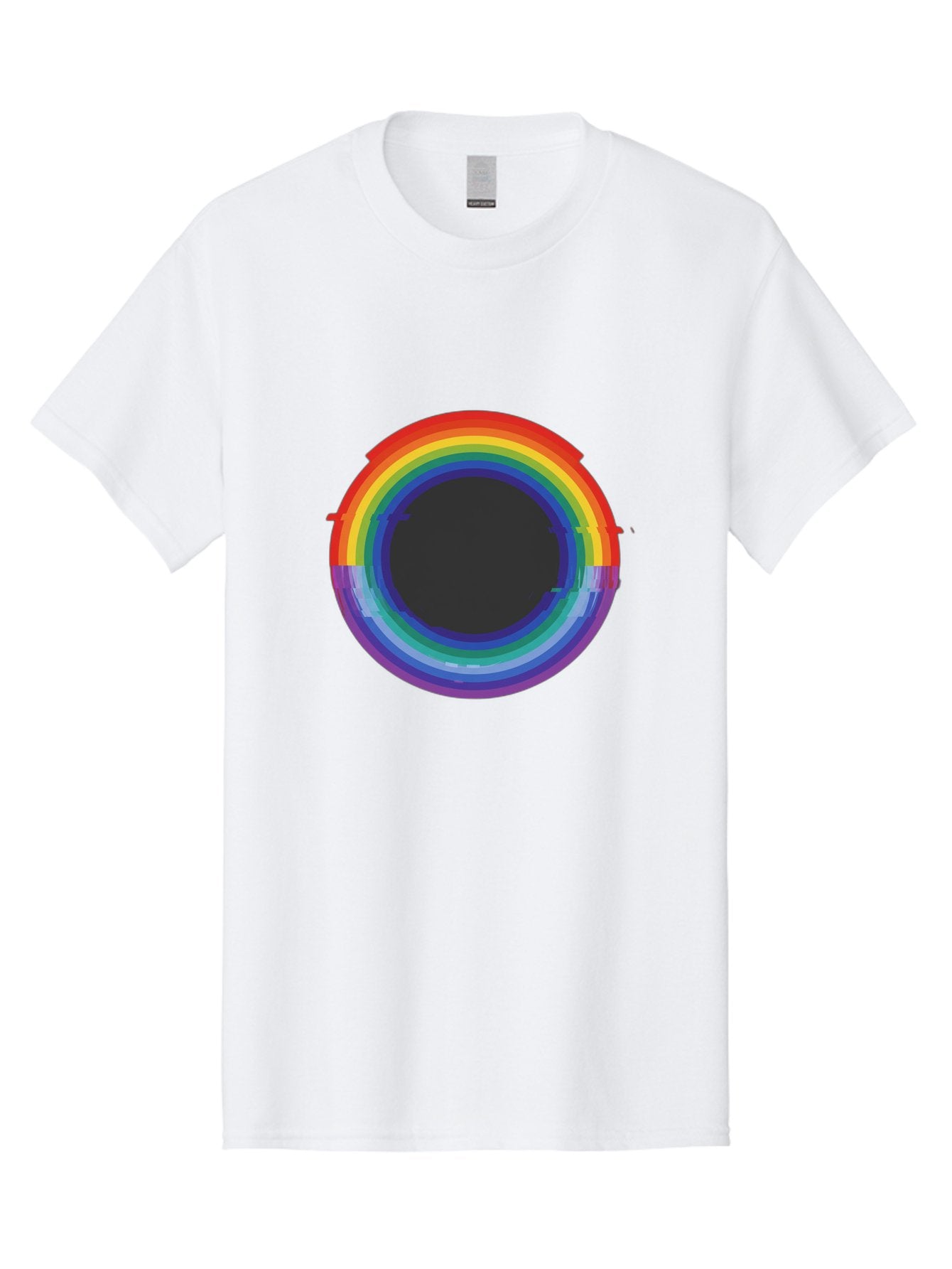Rainbow-Circle-1 Men'S Graphic Tee, 100% Cotton, Comfortable Casual Summer Wear, Machine Washable, Vintage Camera, Old Camera, Antique Camera, Black Camera, Classic Photography, Photography Equipment, Nostalgic Device, Film Camera, Camera Art Bai288 3