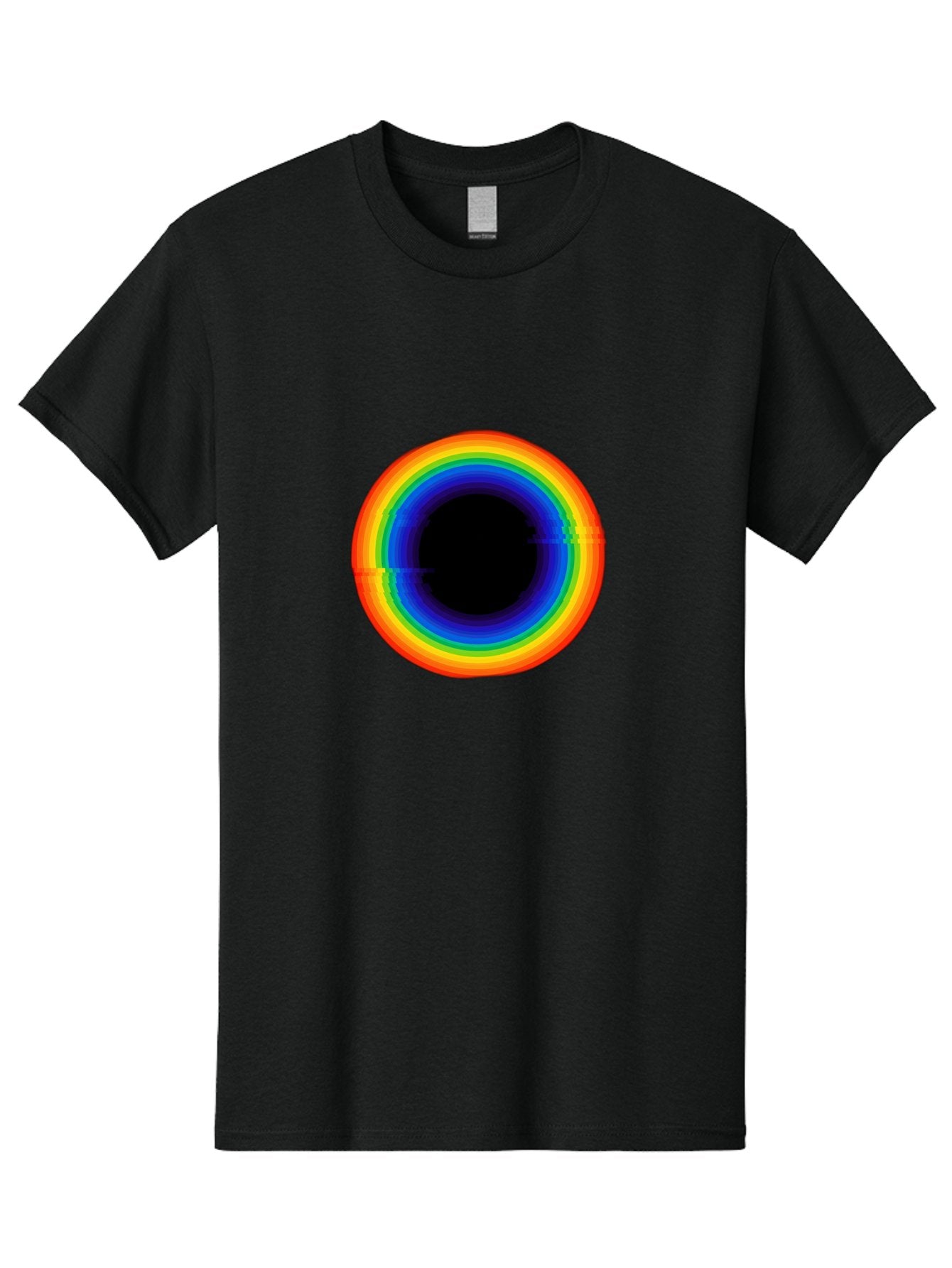 Rainbow-Circle-2 Men'S Graphic Tee, 100% Cotton, Comfortable Casual Summer Wear, Machine Washable, Vintage Camera, Old Camera, Antique Camera, Black Camera, Classic Photography, Photography Equipment, Nostalgic Device, Film Camera, Camera Art Bai289 9