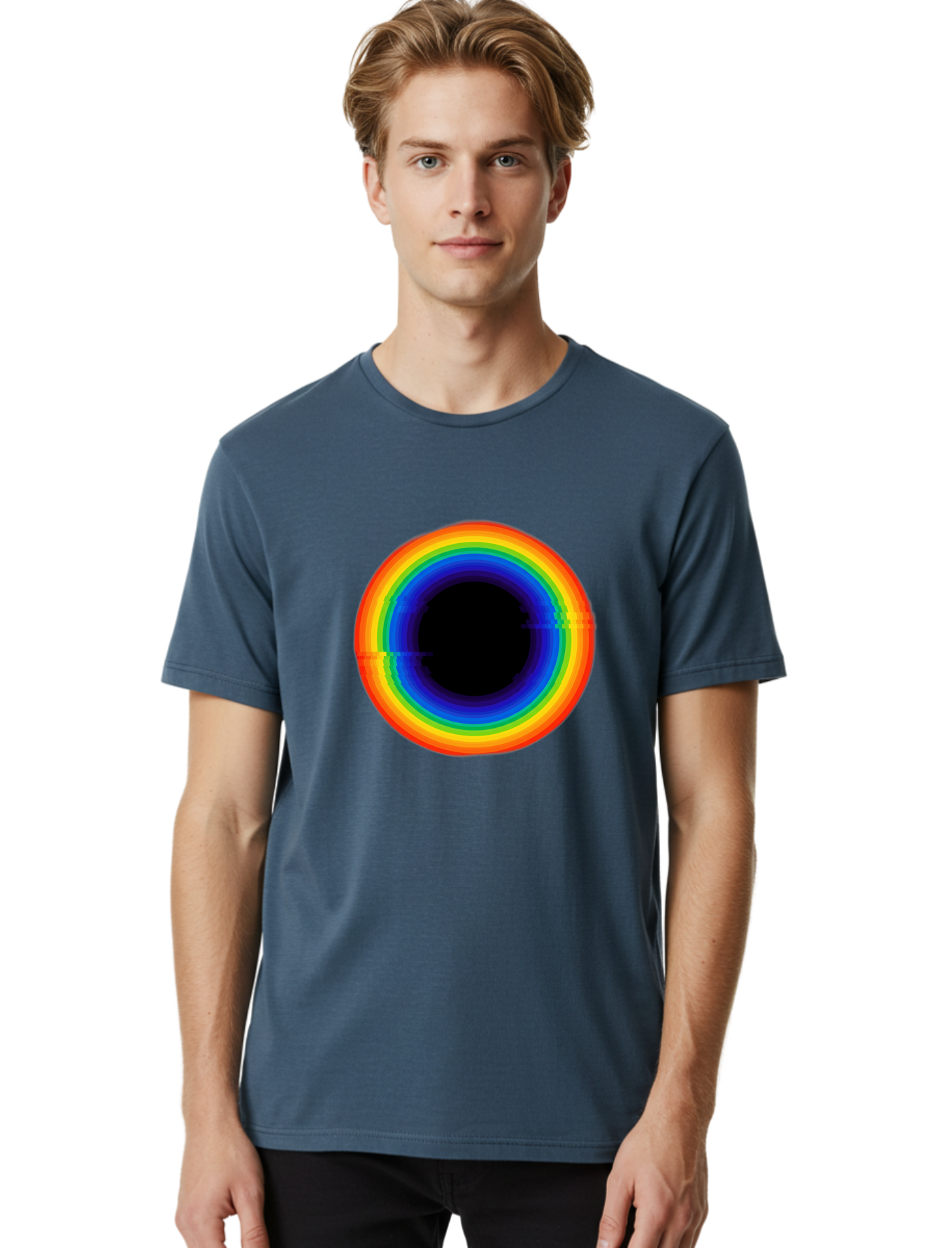 Rainbow-Circle-2 Men'S Graphic Tee, 100% Cotton, Comfortable Casual Summer Wear, Machine Washable, Vintage Camera, Old Camera, Antique Camera, Black Camera, Classic Photography, Photography Equipment, Nostalgic Device, Film Camera, Camera Art Bai289 17