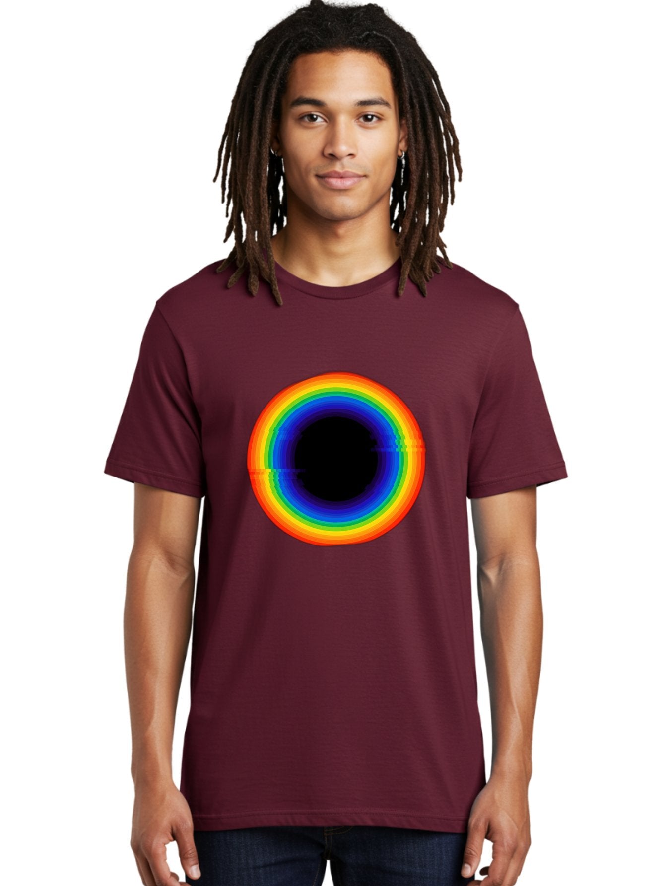 Rainbow-Circle-2 Men'S Graphic Tee, 100% Cotton, Comfortable Casual Summer Wear, Machine Washable, Vintage Camera, Old Camera, Antique Camera, Black Camera, Classic Photography, Photography Equipment, Nostalgic Device, Film Camera, Camera Art Bai289 18