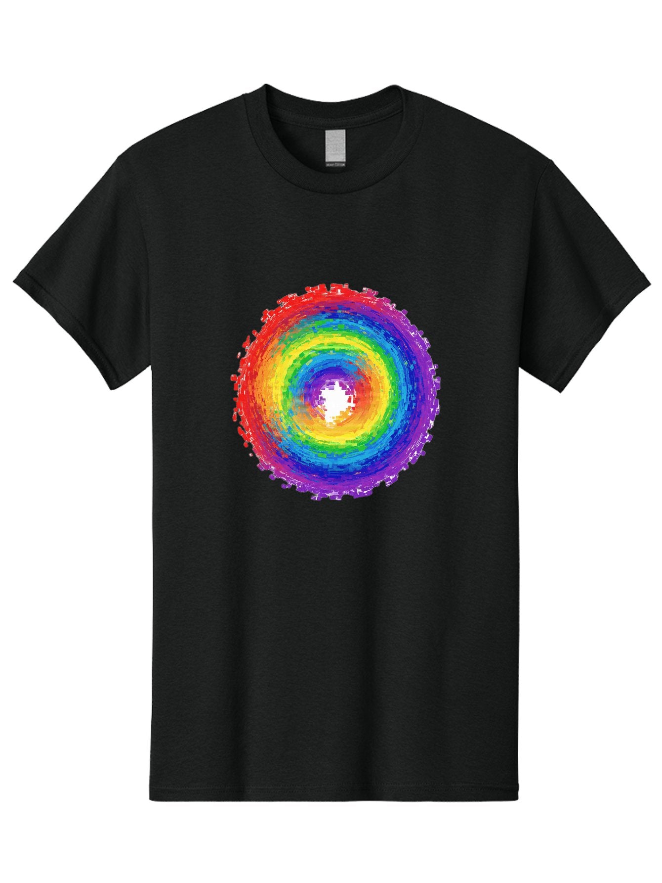 Rainbow-Circle-3 Men'S Graphic Tee, 100% Cotton, Comfortable Casual Summer Wear, Machine Washable, Vintage Camera, Old Camera, Antique Camera, Black Camera, Classic Photography, Photography Equipment, Nostalgic Device, Film Camera, Camera Art Bai290