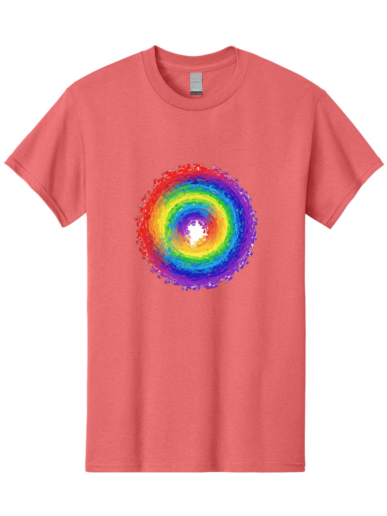 Rainbow-Circle-3 Men'S Graphic Tee, 100% Cotton, Comfortable Casual Summer Wear, Machine Washable, Vintage Camera, Old Camera, Antique Camera, Black Camera, Classic Photography, Photography Equipment, Nostalgic Device, Film Camera, Camera Art Bai290
