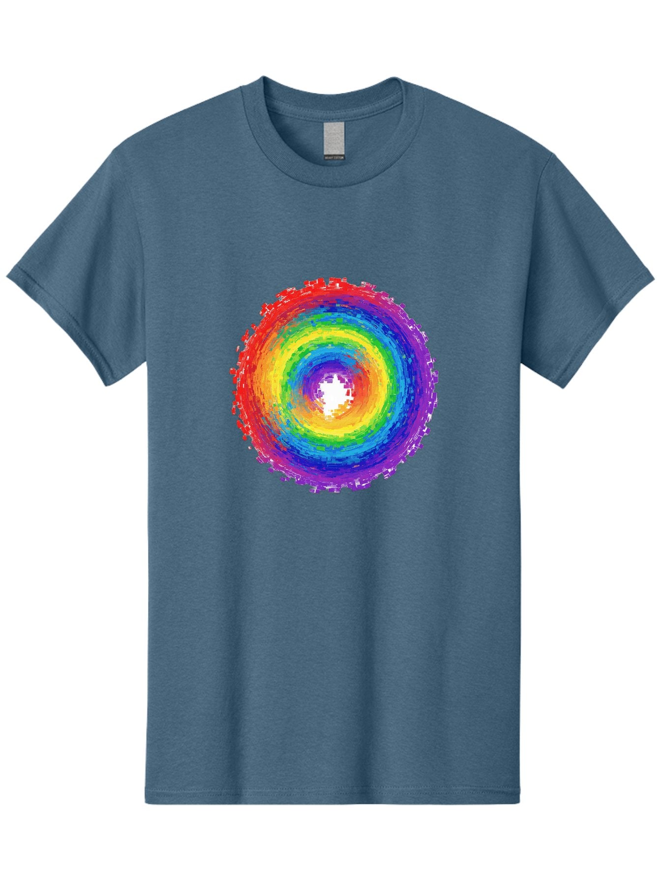 Rainbow-Circle-3 Men'S Graphic Tee, 100% Cotton, Comfortable Casual Summer Wear, Machine Washable, Vintage Camera, Old Camera, Antique Camera, Black Camera, Classic Photography, Photography Equipment, Nostalgic Device, Film Camera, Camera Art Bai290 11