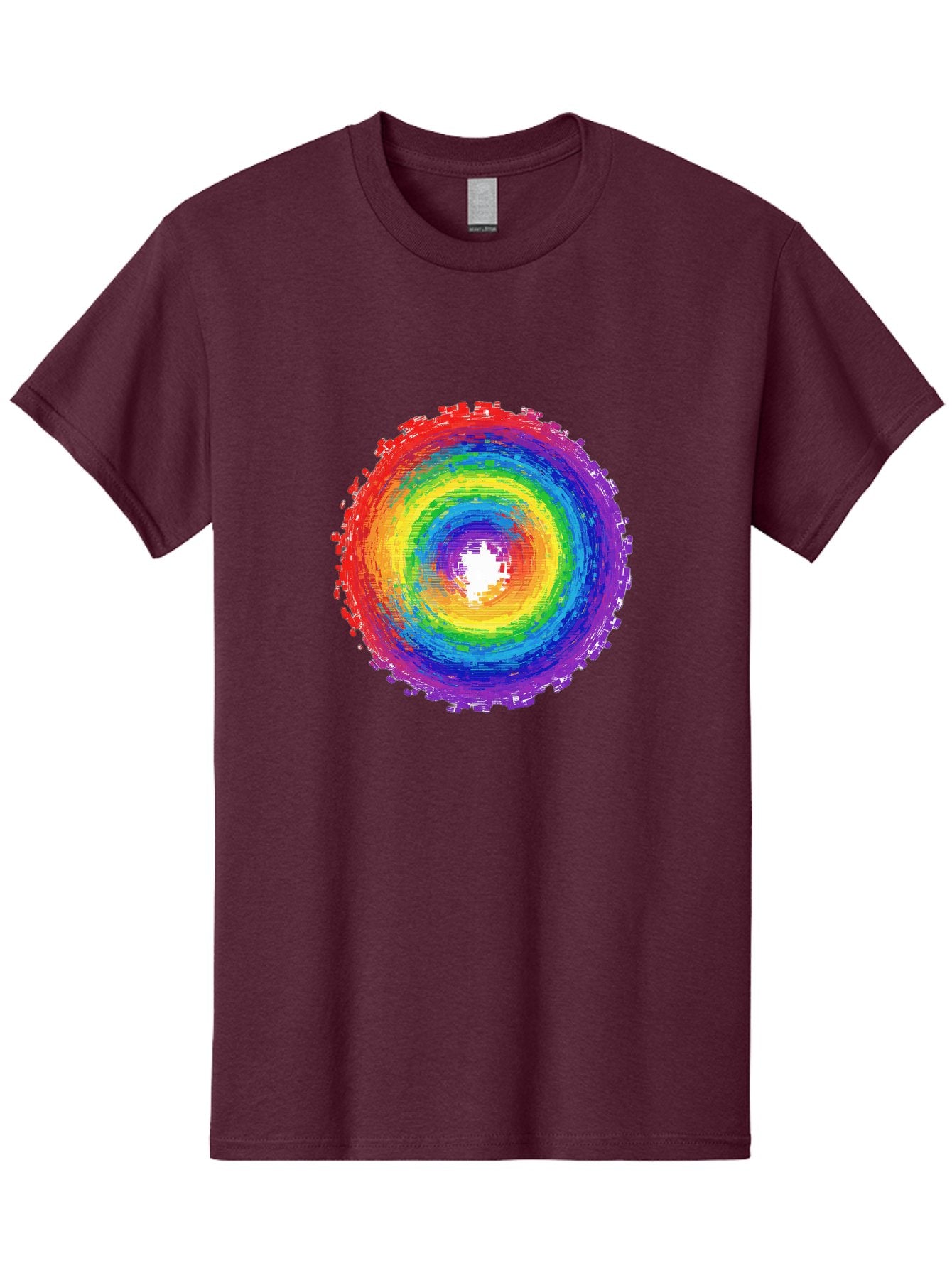 Rainbow-Circle-3 Men'S Graphic Tee, 100% Cotton, Comfortable Casual Summer Wear, Machine Washable, Vintage Camera, Old Camera, Antique Camera, Black Camera, Classic Photography, Photography Equipment, Nostalgic Device, Film Camera, Camera Art Bai290 4