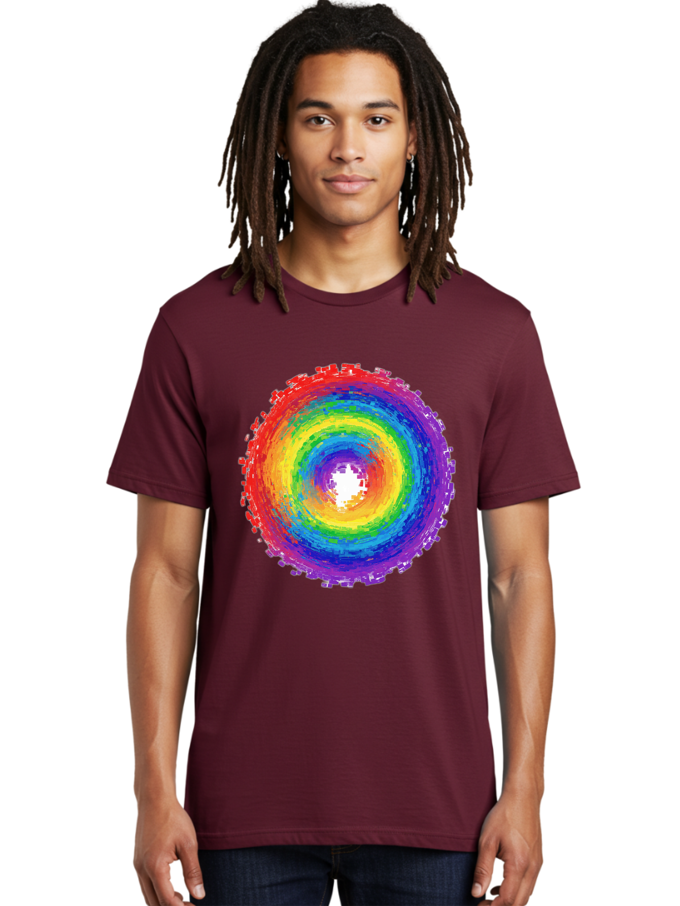 Rainbow-Circle-3 Men'S Graphic Tee, 100% Cotton, Comfortable Casual Summer Wear, Machine Washable, Vintage Camera, Old Camera, Antique Camera, Black Camera, Classic Photography, Photography Equipment, Nostalgic Device, Film Camera, Camera Art Bai290 27