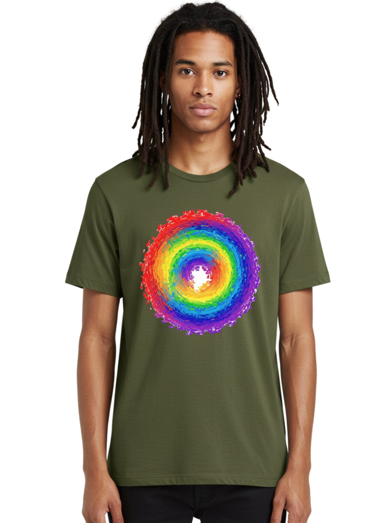 Rainbow-Circle-3 Men'S Graphic Tee, 100% Cotton, Comfortable Casual Summer Wear, Machine Washable, Vintage Camera, Old Camera, Antique Camera, Black Camera, Classic Photography, Photography Equipment, Nostalgic Device, Film Camera, Camera Art Bai290 26