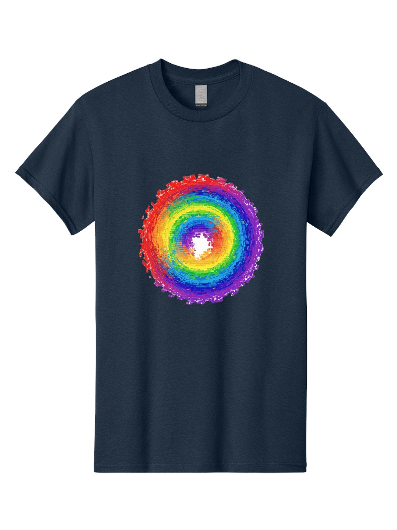 Rainbow-Circle-3 Men'S Graphic Tee, 100% Cotton, Comfortable Casual Summer Wear, Machine Washable, Vintage Camera, Old Camera, Antique Camera, Black Camera, Classic Photography, Photography Equipment, Nostalgic Device, Film Camera, Camera Art Bai290 10