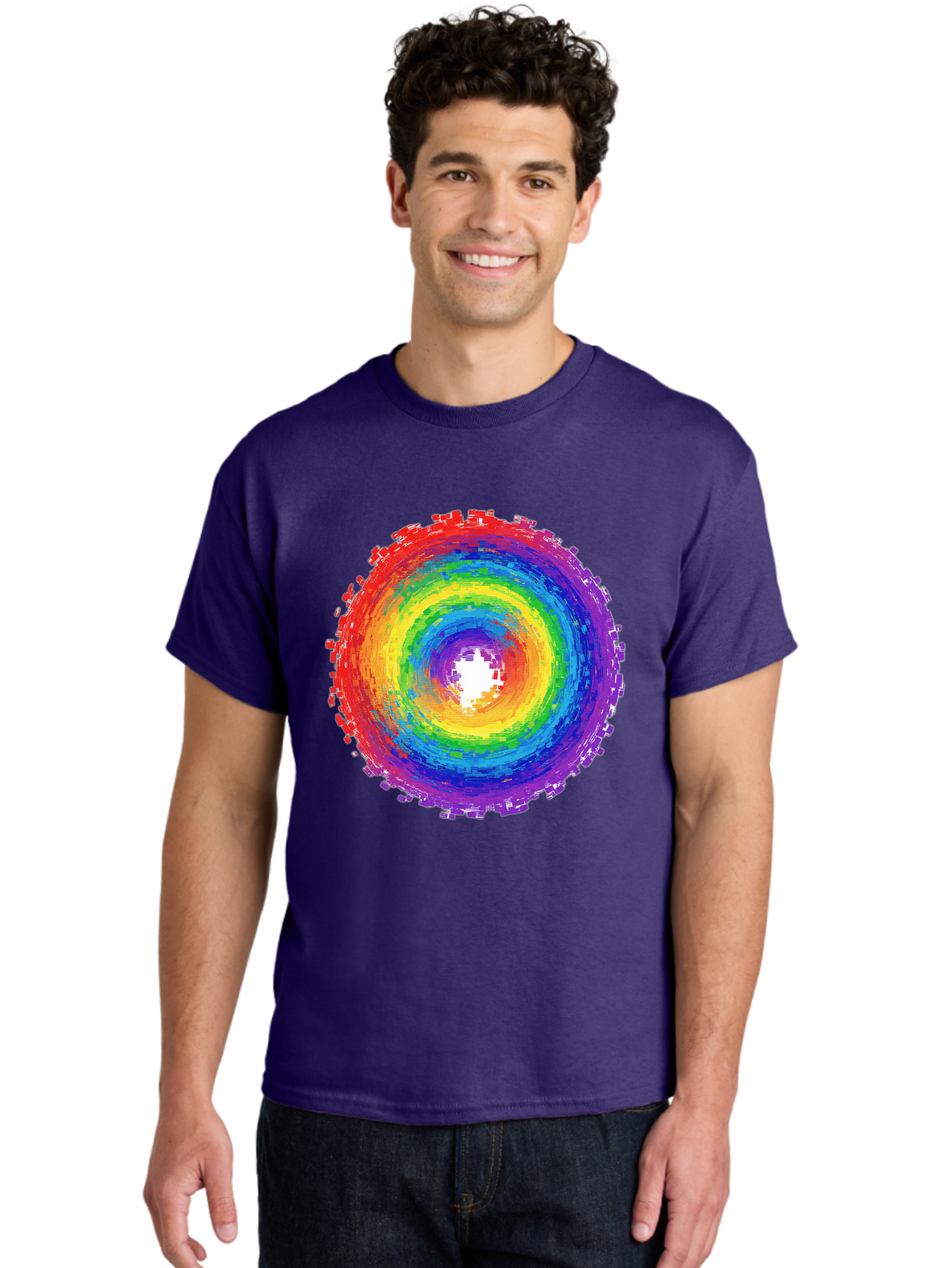 Rainbow-Circle-3 Men'S Graphic Tee, 100% Cotton, Comfortable Casual Summer Wear, Machine Washable, Vintage Camera, Old Camera, Antique Camera, Black Camera, Classic Photography, Photography Equipment, Nostalgic Device, Film Camera, Camera Art Bai290 23