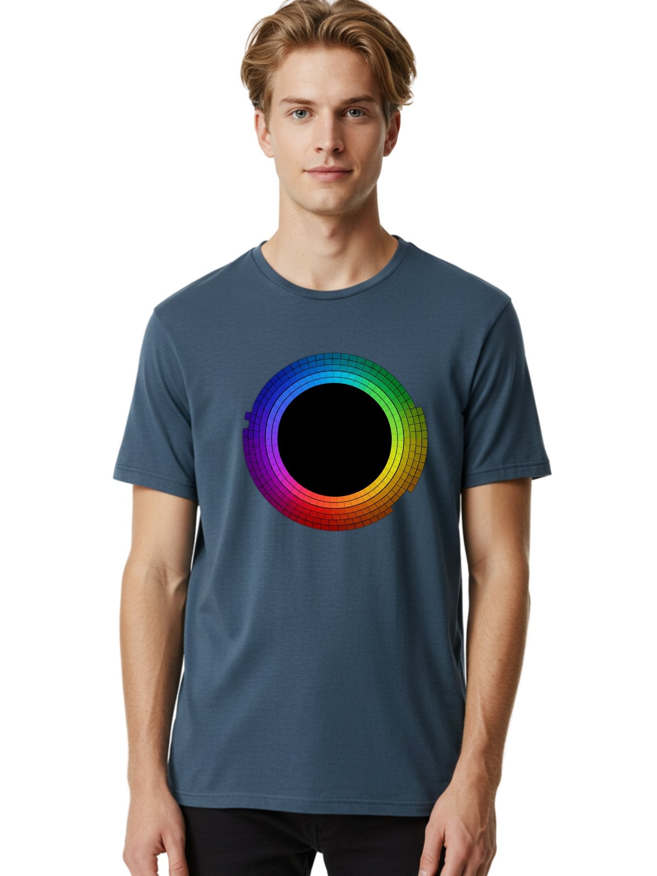Rainbow-Circle Men'S Graphic Tee, 100% Cotton, Comfortable Casual Summer Wear, Machine Washable, Vintage Camera, Old Camera, Antique Camera, Black Camera, Classic Photography, Photography Equipment, Nostalgic Device, Film Camera, Camera Art Bai291 25