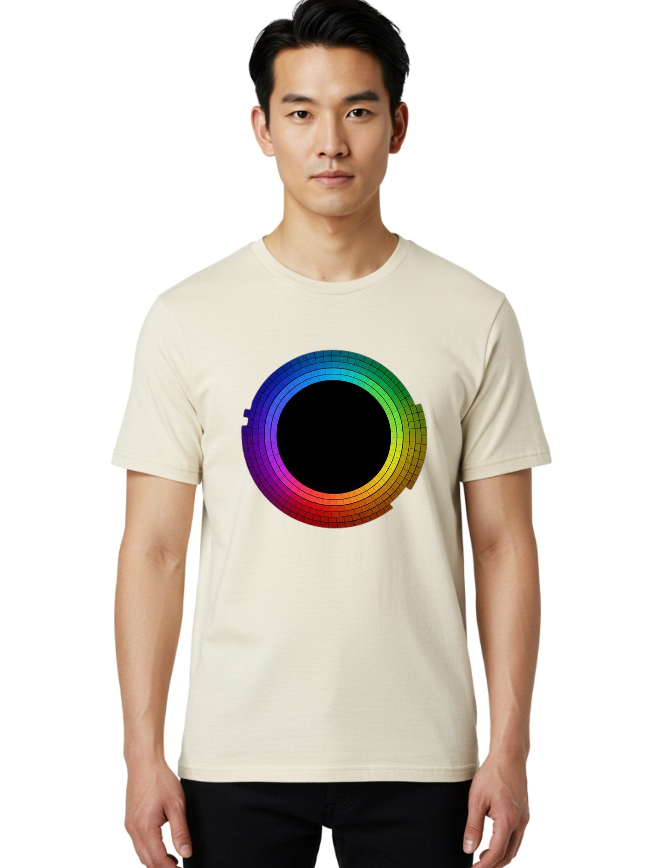 Rainbow-Circle Men'S Graphic Tee, 100% Cotton, Comfortable Casual Summer Wear, Machine Washable, Vintage Camera, Old Camera, Antique Camera, Black Camera, Classic Photography, Photography Equipment, Nostalgic Device, Film Camera, Camera Art Bai291 17