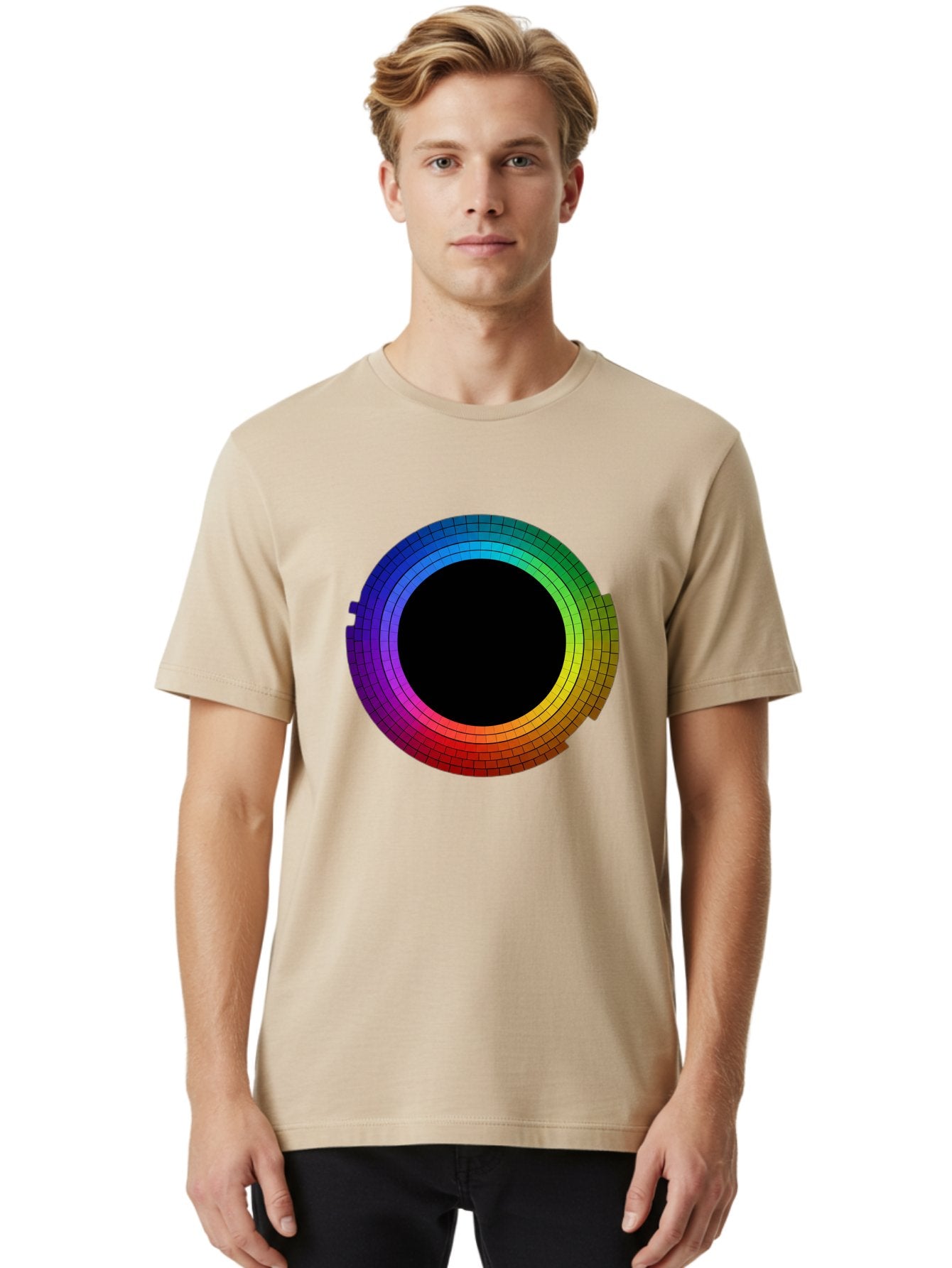 Rainbow-Circle Men'S Graphic Tee, 100% Cotton, Comfortable Casual Summer Wear, Machine Washable, Vintage Camera, Old Camera, Antique Camera, Black Camera, Classic Photography, Photography Equipment, Nostalgic Device, Film Camera, Camera Art Bai291 27