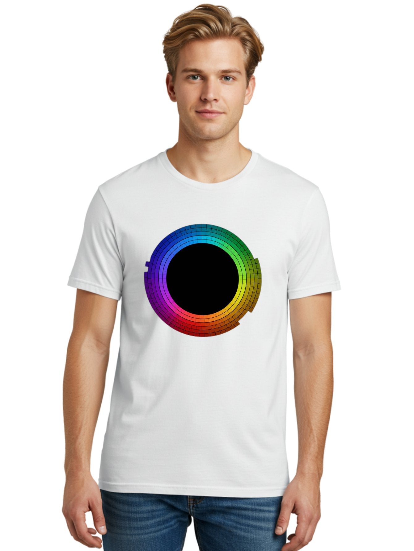 Rainbow-Circle Men'S Graphic Tee, 100% Cotton, Comfortable Casual Summer Wear, Machine Washable, Vintage Camera, Old Camera, Antique Camera, Black Camera, Classic Photography, Photography Equipment, Nostalgic Device, Film Camera, Camera Art Bai291 24