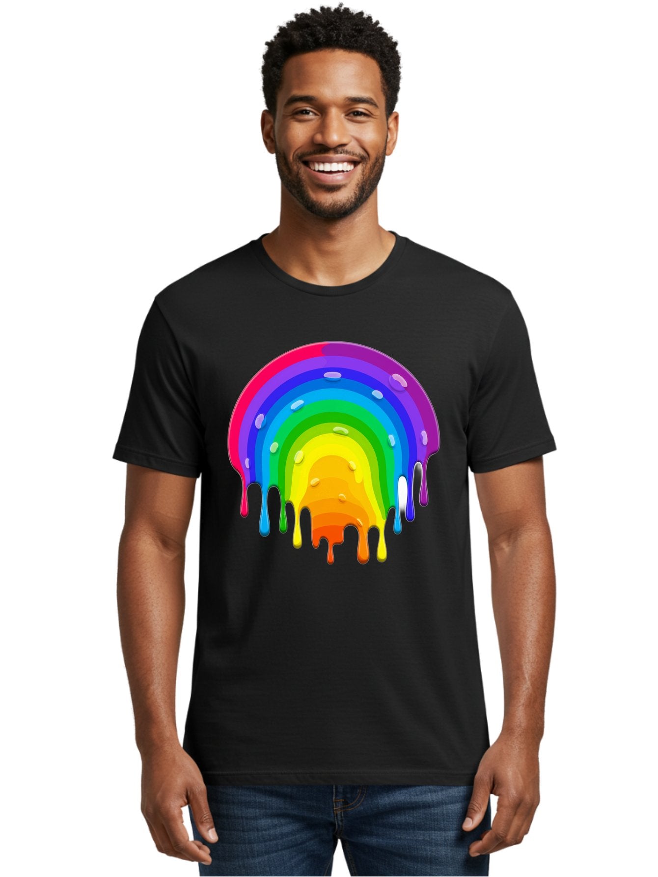 Rainbow-Dripping Men'S Graphic Tee, 100% Cotton, Comfortable Casual Summer Wear, Machine Washable, Vintage Camera, Old Camera, Antique Camera, Black Camera, Classic Photography, Photography Equipment, Nostalgic Device, Film Camera, Camera Art Bai292 28