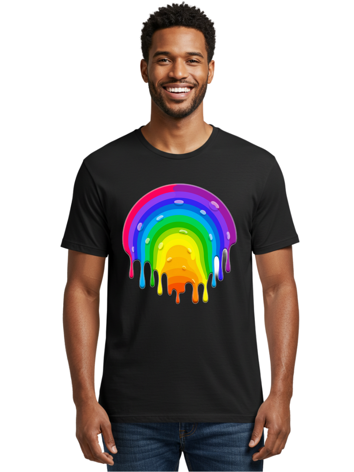 Rainbow-Dripping Men'S Graphic Tee, 100% Cotton, Comfortable Casual Summer Wear, Machine Washable, Vintage Camera, Old Camera, Antique Camera, Black Camera, Classic Photography, Photography Equipment, Nostalgic Device, Film Camera, Camera Art Bai292 18