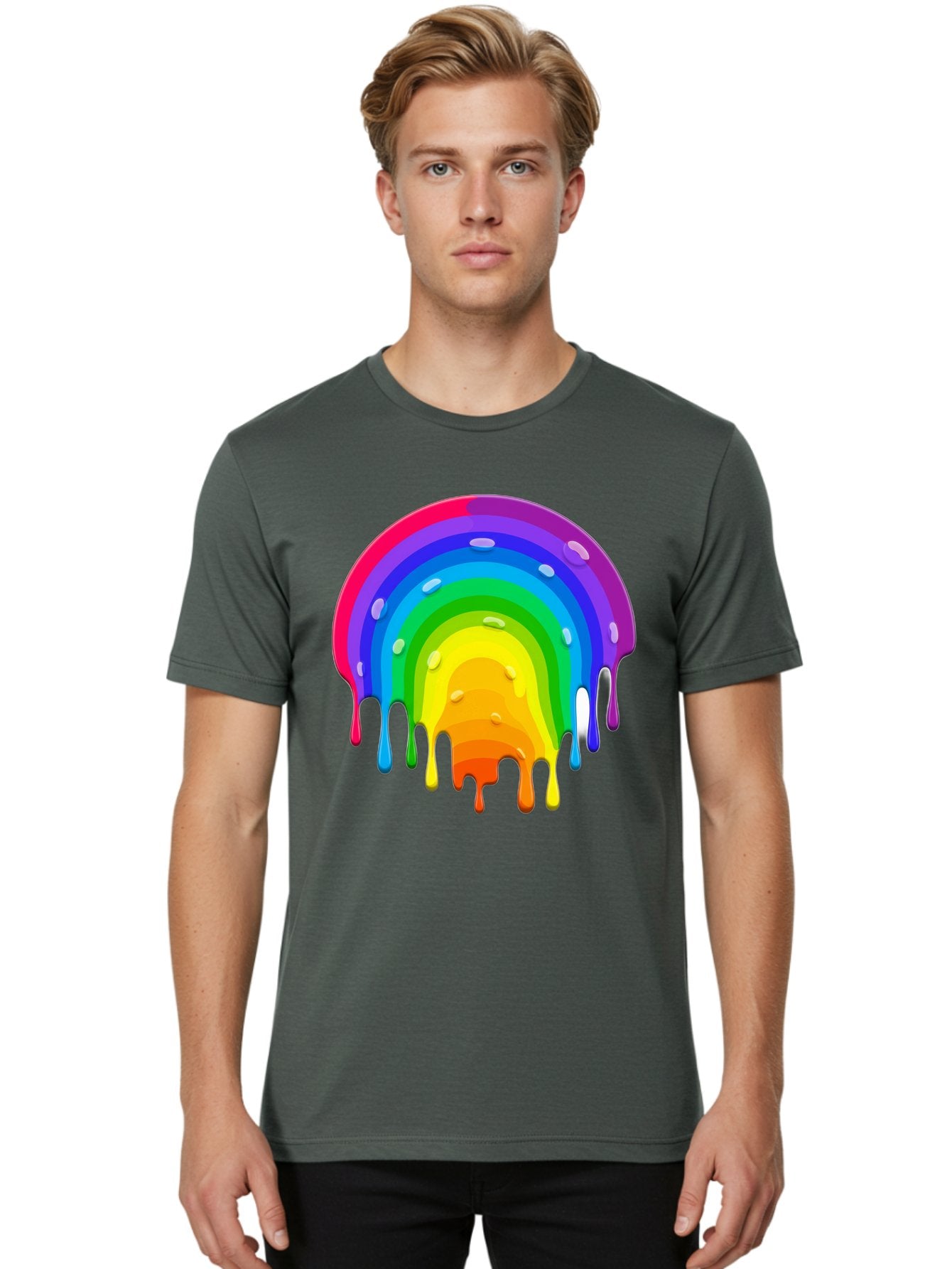 Rainbow-Dripping Men'S Graphic Tee, 100% Cotton, Comfortable Casual Summer Wear, Machine Washable, Vintage Camera, Old Camera, Antique Camera, Black Camera, Classic Photography, Photography Equipment, Nostalgic Device, Film Camera, Camera Art Bai292 19