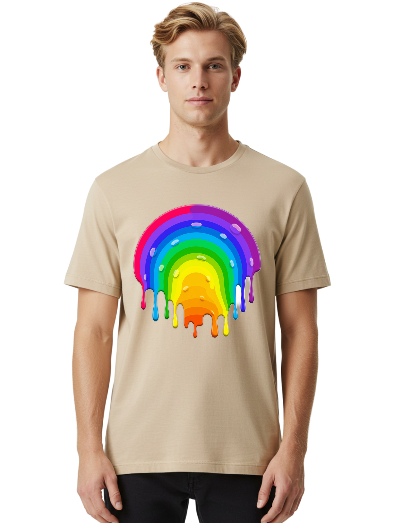 Rainbow-Dripping Men'S Graphic Tee, 100% Cotton, Comfortable Casual Summer Wear, Machine Washable, Vintage Camera, Old Camera, Antique Camera, Black Camera, Classic Photography, Photography Equipment, Nostalgic Device, Film Camera, Camera Art Bai292 27