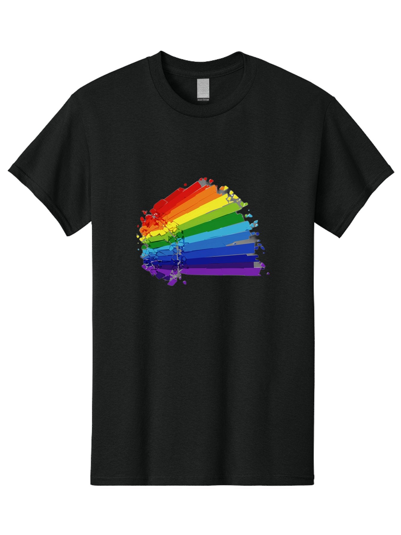 Rainbow-Paint-Splash Men'S Graphic Tee, 100% Cotton, Comfortable Casual Summer Wear, Machine Washable, Vintage Camera, Old Camera, Antique Camera, Black Camera, Classic Photography, Photography Equipment, Nostalgic Device, Film Camera, Bai294