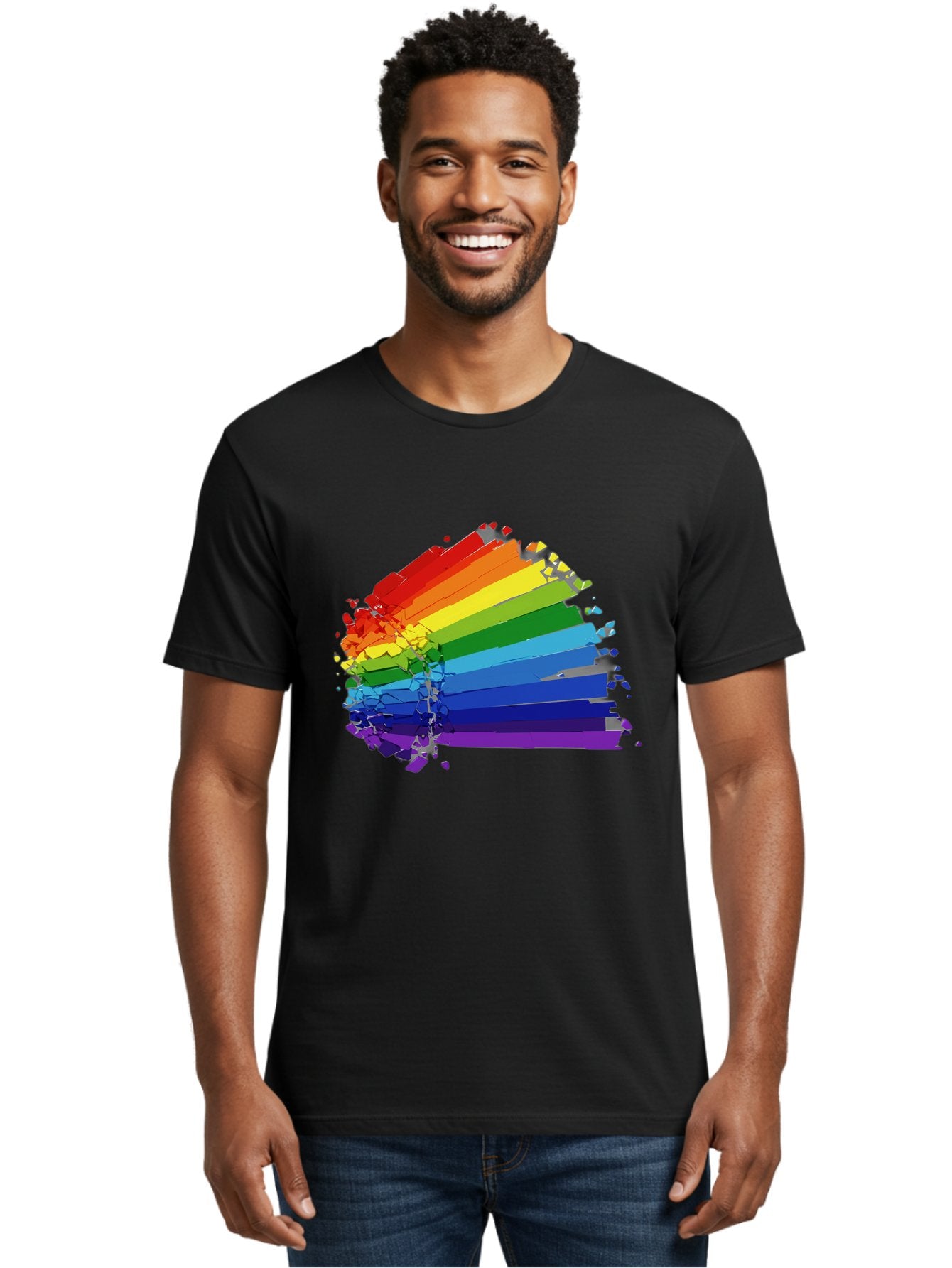 Rainbow-Paint-Splash Men'S Graphic Tee, 100% Cotton, Comfortable Casual Summer Wear, Machine Washable, Vintage Camera, Old Camera, Antique Camera, Black Camera, Classic Photography, Photography Equipment, Nostalgic Device, Film Camera, Bai294 21
