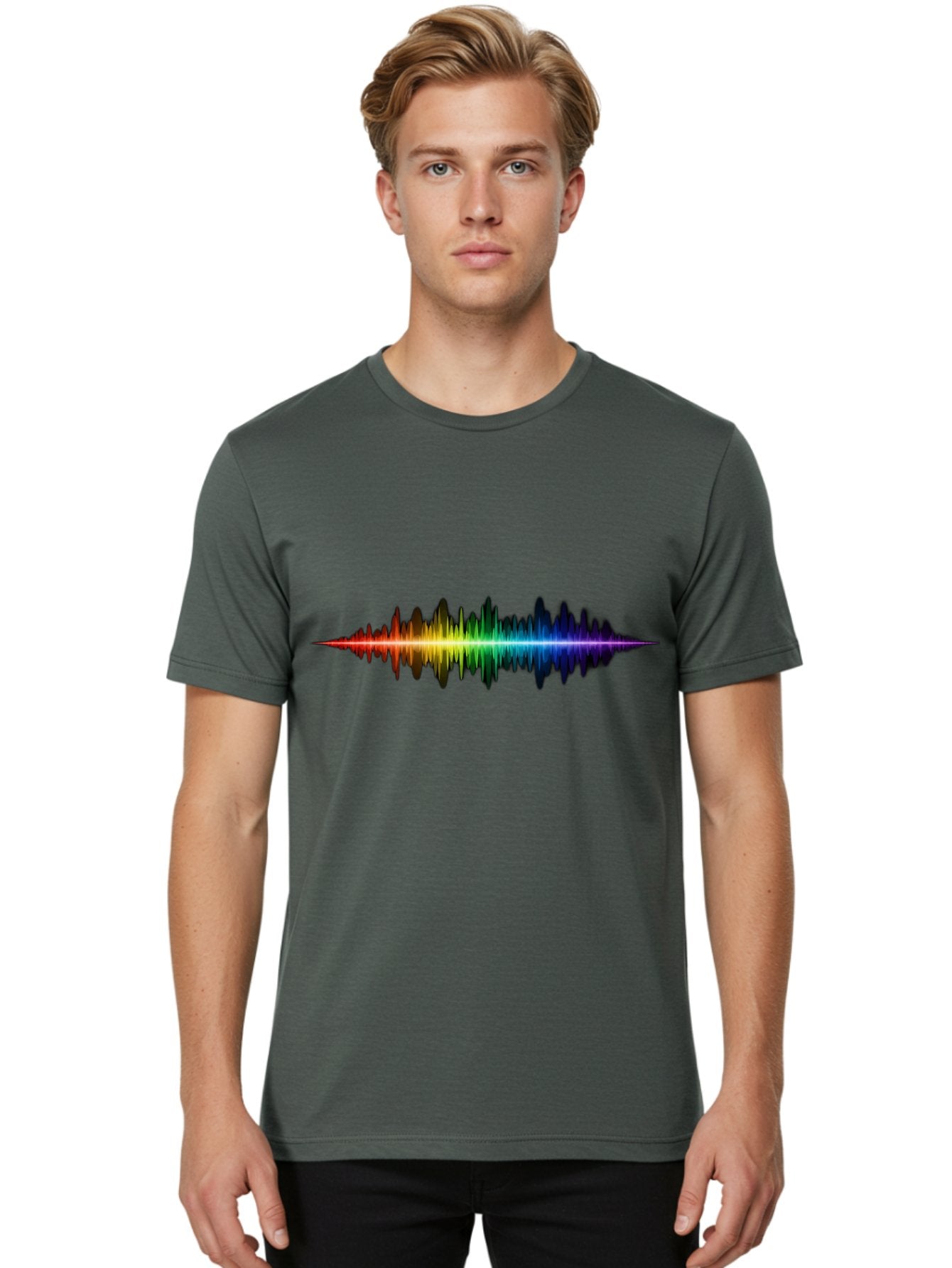 Rainbow-Sound-Wave Men'S Graphic Tee, 100% Cotton, Comfortable Casual Summer Wear, Machine Washable, Vintage Camera, Old Camera, Antique Camera, Black Camera, Classic Photography, Photography Equipment, Nostalgic Device, Film Camera, Bai295 22