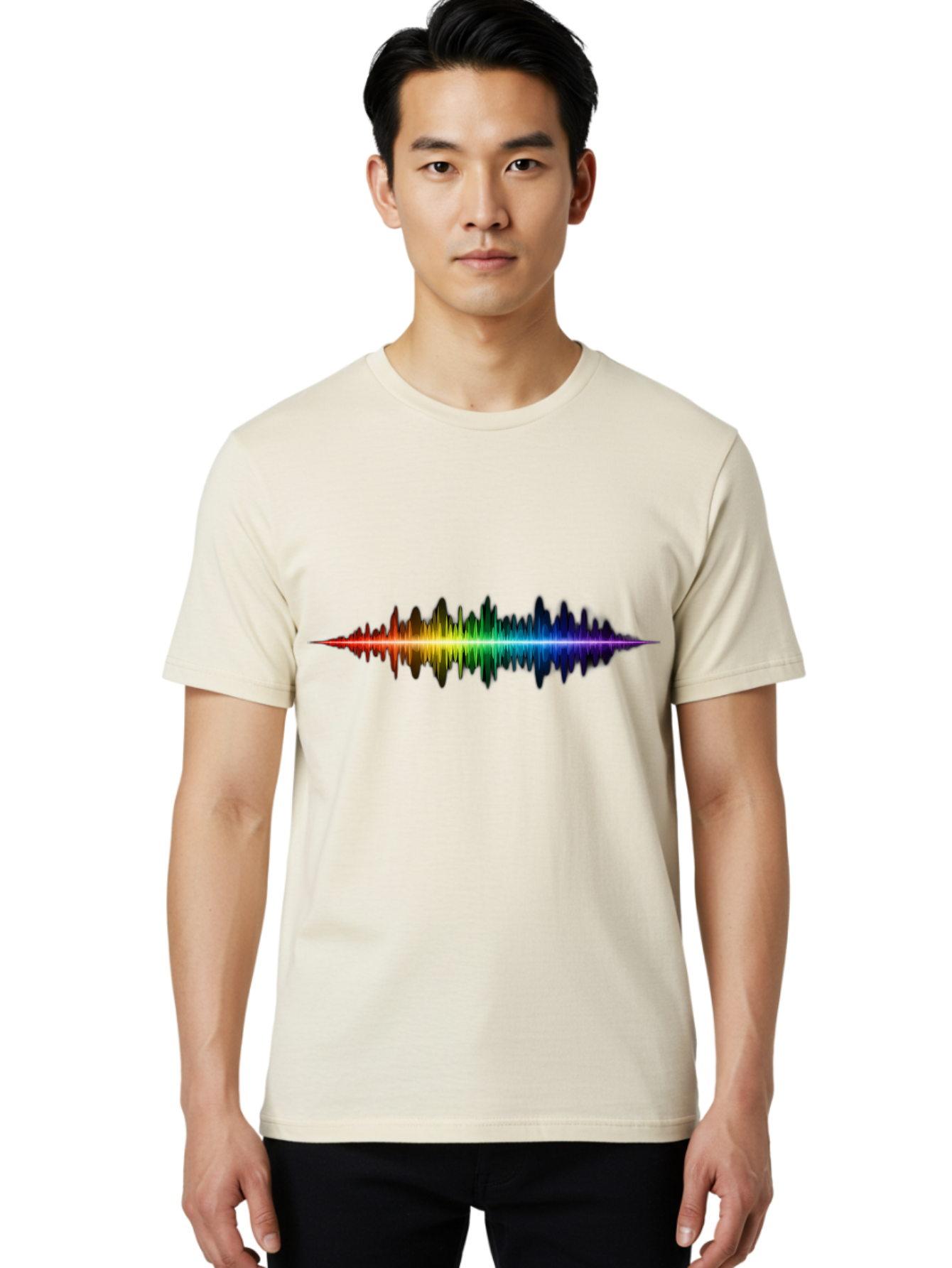 Rainbow-Sound-Wave Men'S Graphic Tee, 100% Cotton, Comfortable Casual Summer Wear, Machine Washable, Vintage Camera, Old Camera, Antique Camera, Black Camera, Classic Photography, Photography Equipment, Nostalgic Device, Film Camera, Bai295 17