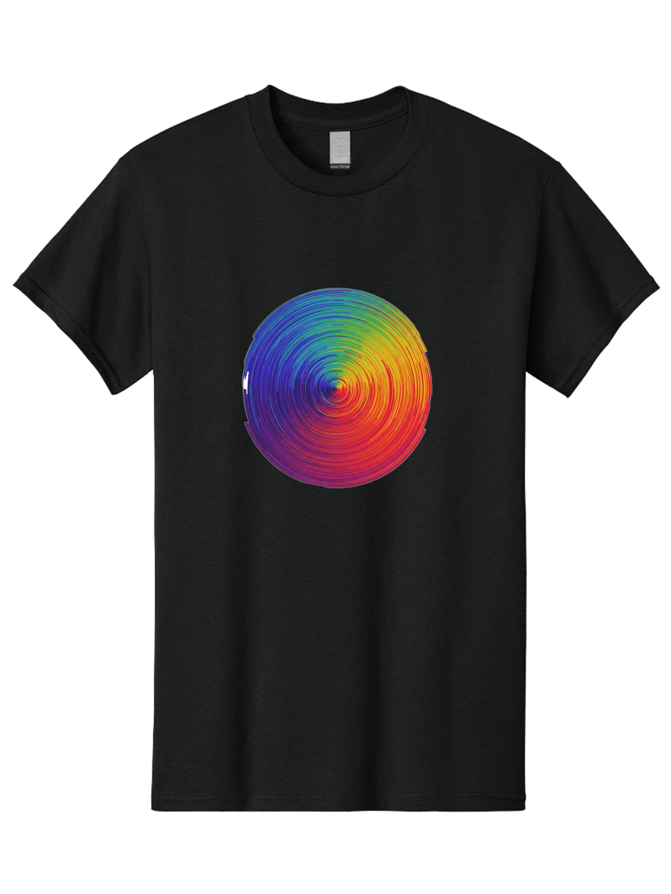 Rainbow-Spiral-Circle Men'S Graphic Tee, 100% Cotton, Comfortable Casual Summer Wear, Machine Washable, Vintage Camera, Old Camera, Antique Camera, Black Camera, Classic Photography, Photography Equipment, Nostalgic Device, Film Camera, Bai296 6