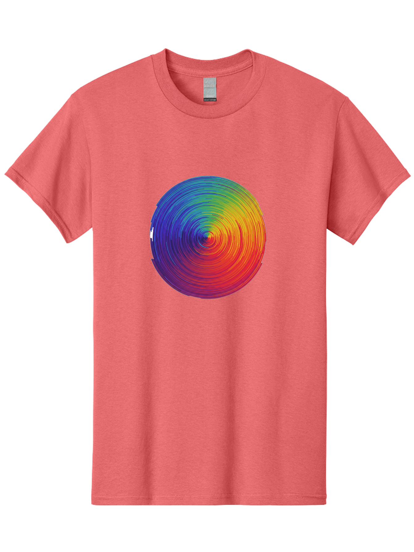 Rainbow-Spiral-Circle Men'S Graphic Tee, 100% Cotton, Comfortable Casual Summer Wear, Machine Washable, Vintage Camera, Old Camera, Antique Camera, Black Camera, Classic Photography, Photography Equipment, Nostalgic Device, Film Camera, Bai296