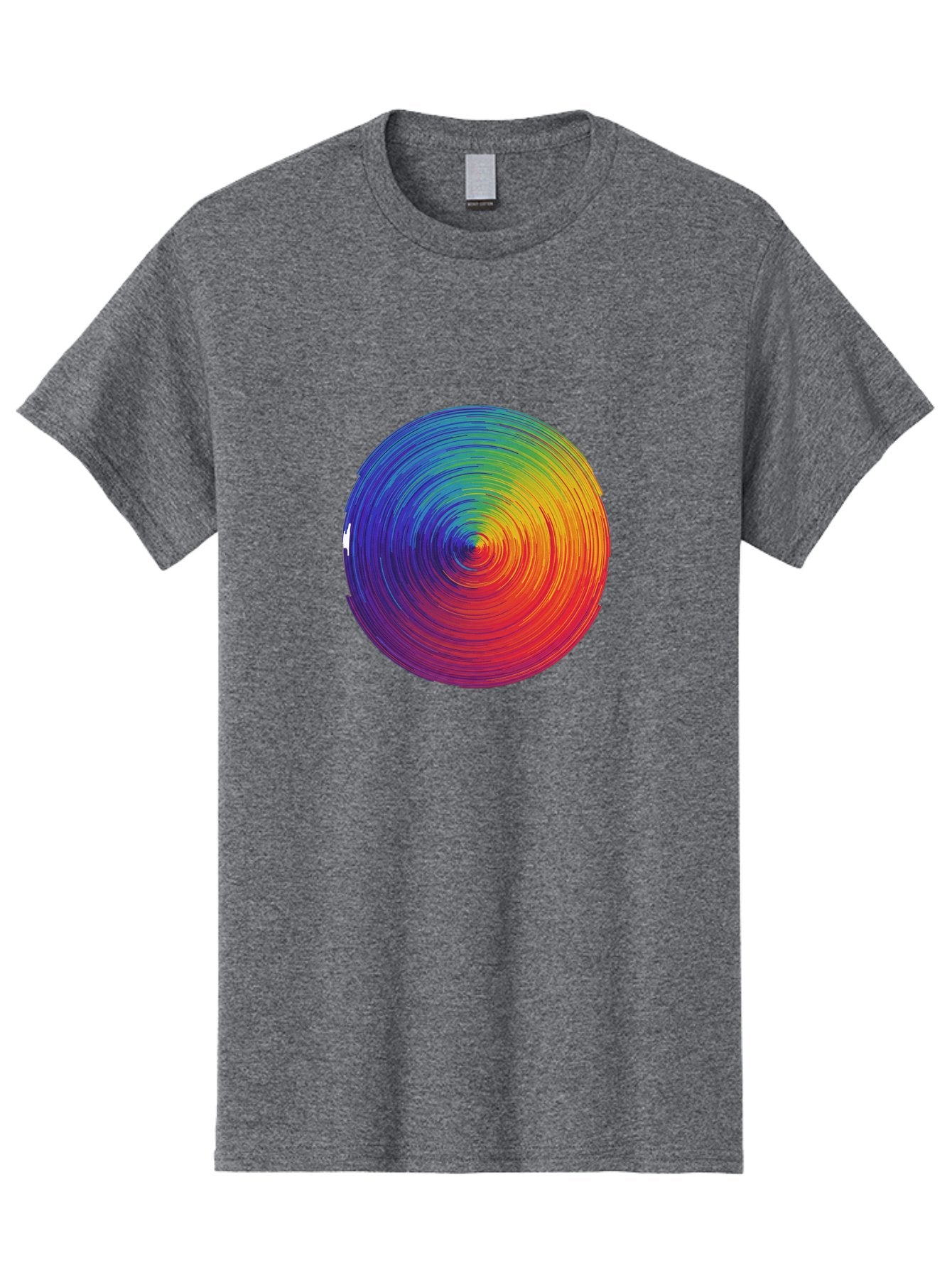 Rainbow-Spiral-Circle Men'S Graphic Tee, 100% Cotton, Comfortable Casual Summer Wear, Machine Washable, Vintage Camera, Old Camera, Antique Camera, Black Camera, Classic Photography, Photography Equipment, Nostalgic Device, Film Camera, Bai296 3
