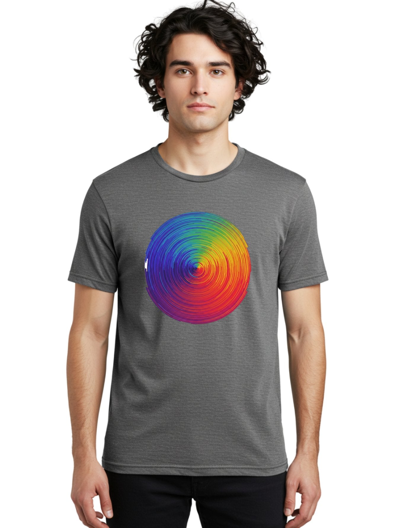 Rainbow-Spiral-Circle Men'S Graphic Tee, 100% Cotton, Comfortable Casual Summer Wear, Machine Washable, Vintage Camera, Old Camera, Antique Camera, Black Camera, Classic Photography, Photography Equipment, Nostalgic Device, Film Camera, Bai296 22