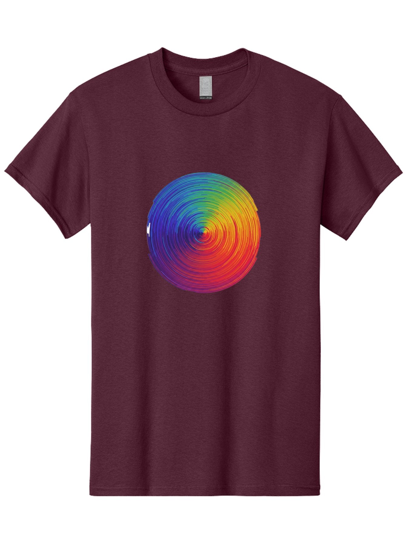 Rainbow-Spiral-Circle Men'S Graphic Tee, 100% Cotton, Comfortable Casual Summer Wear, Machine Washable, Vintage Camera, Old Camera, Antique Camera, Black Camera, Classic Photography, Photography Equipment, Nostalgic Device, Film Camera, Bai296 5