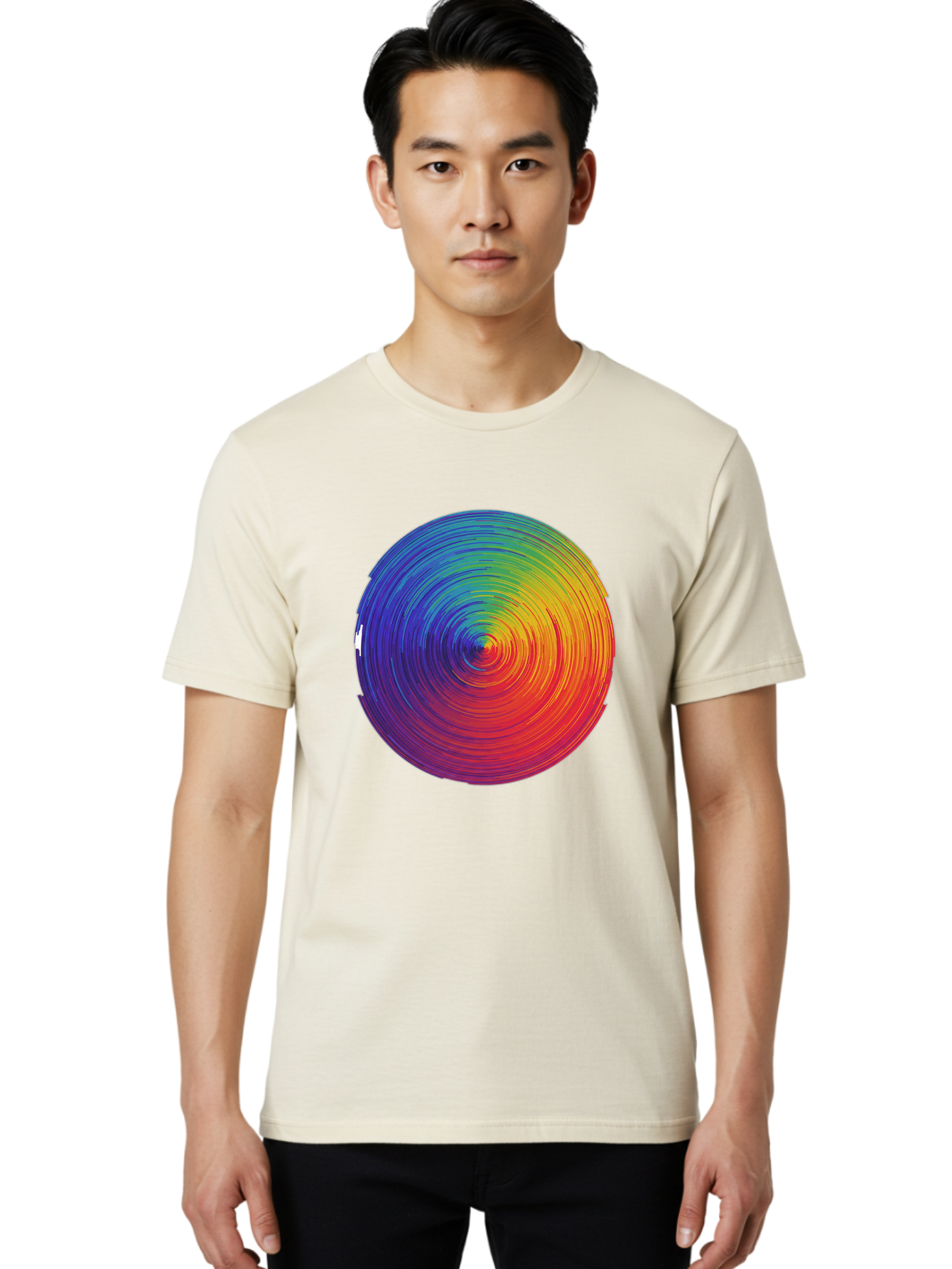 Rainbow-Spiral-Circle Men'S Graphic Tee, 100% Cotton, Comfortable Casual Summer Wear, Machine Washable, Vintage Camera, Old Camera, Antique Camera, Black Camera, Classic Photography, Photography Equipment, Nostalgic Device, Film Camera, Bai296 18
