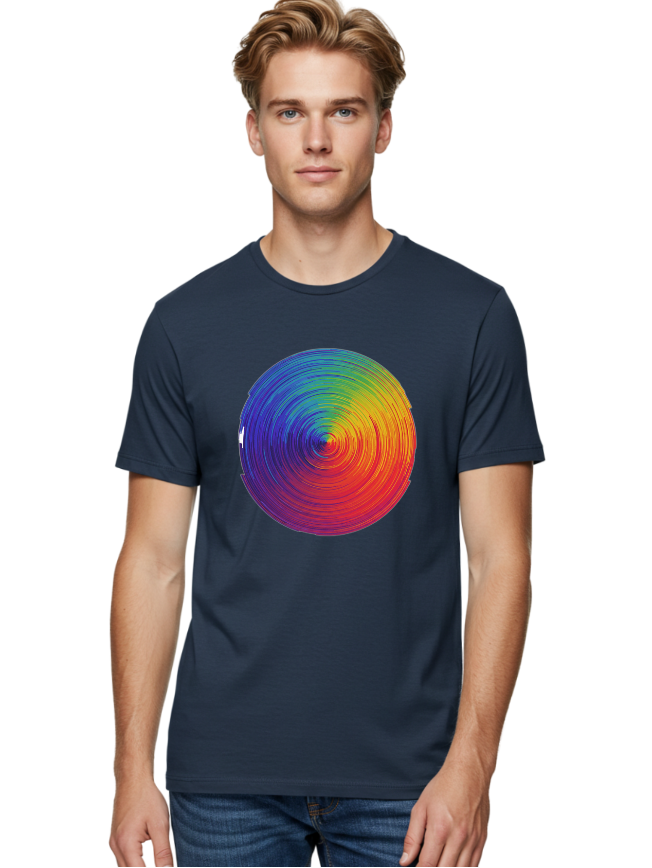 Rainbow-Spiral-Circle Men'S Graphic Tee, 100% Cotton, Comfortable Casual Summer Wear, Machine Washable, Vintage Camera, Old Camera, Antique Camera, Black Camera, Classic Photography, Photography Equipment, Nostalgic Device, Film Camera, Bai296 26