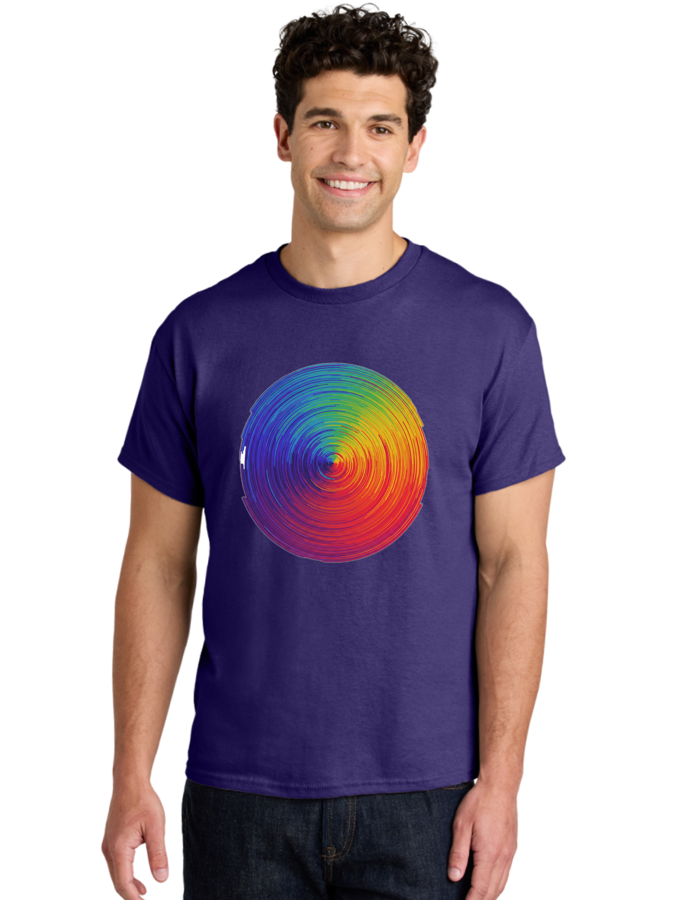 Rainbow-Spiral-Circle Men'S Graphic Tee, 100% Cotton, Comfortable Casual Summer Wear, Machine Washable, Vintage Camera, Old Camera, Antique Camera, Black Camera, Classic Photography, Photography Equipment, Nostalgic Device, Film Camera, Bai296 28