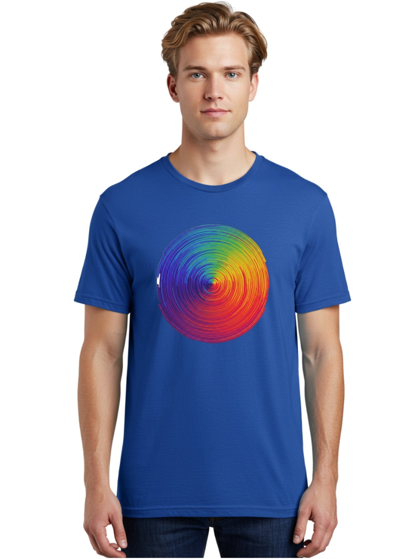 Rainbow-Spiral-Circle Men'S Graphic Tee, 100% Cotton, Comfortable Casual Summer Wear, Machine Washable, Vintage Camera, Old Camera, Antique Camera, Black Camera, Classic Photography, Photography Equipment, Nostalgic Device, Film Camera, Bai296 20