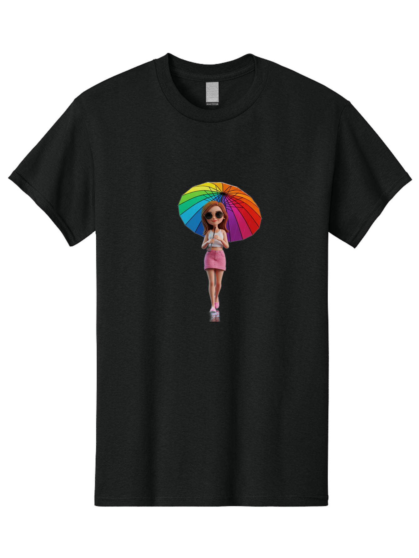 Rainbow-Umbrella-Girl Men'S Graphic Tee, 100% Cotton, Comfortable Casual Summer Wear, Machine Washable, Vintage Camera, Old Camera, Antique Camera, Black Camera, Classic Photography, Photography Equipment, Nostalgic Device, Film Camera, Bai297 12
