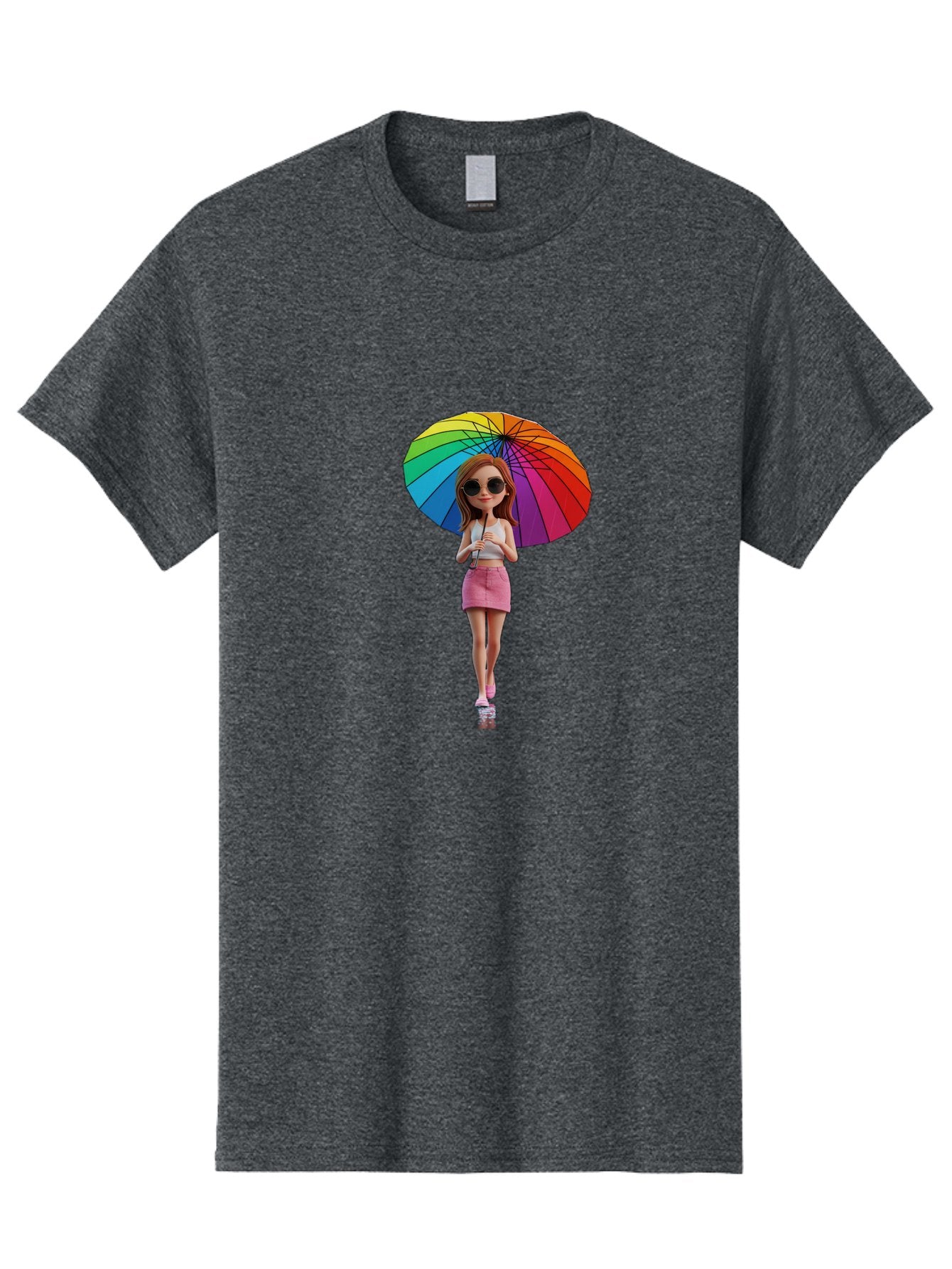 Rainbow-Umbrella-Girl Men'S Graphic Tee, 100% Cotton, Comfortable Casual Summer Wear, Machine Washable, Vintage Camera, Old Camera, Antique Camera, Black Camera, Classic Photography, Photography Equipment, Nostalgic Device, Film Camera, Bai297 7