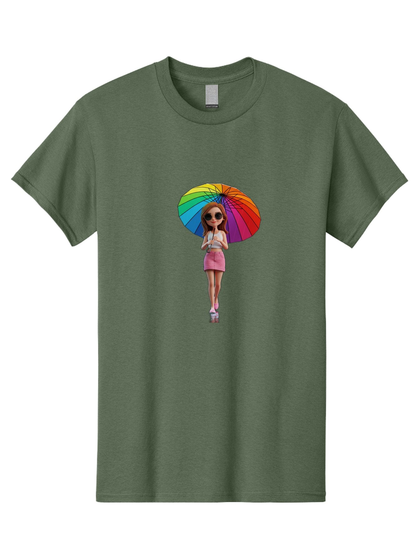 Rainbow-Umbrella-Girl Men'S Graphic Tee, 100% Cotton, Comfortable Casual Summer Wear, Machine Washable, Vintage Camera, Old Camera, Antique Camera, Black Camera, Classic Photography, Photography Equipment, Nostalgic Device, Film Camera, Bai297 3
