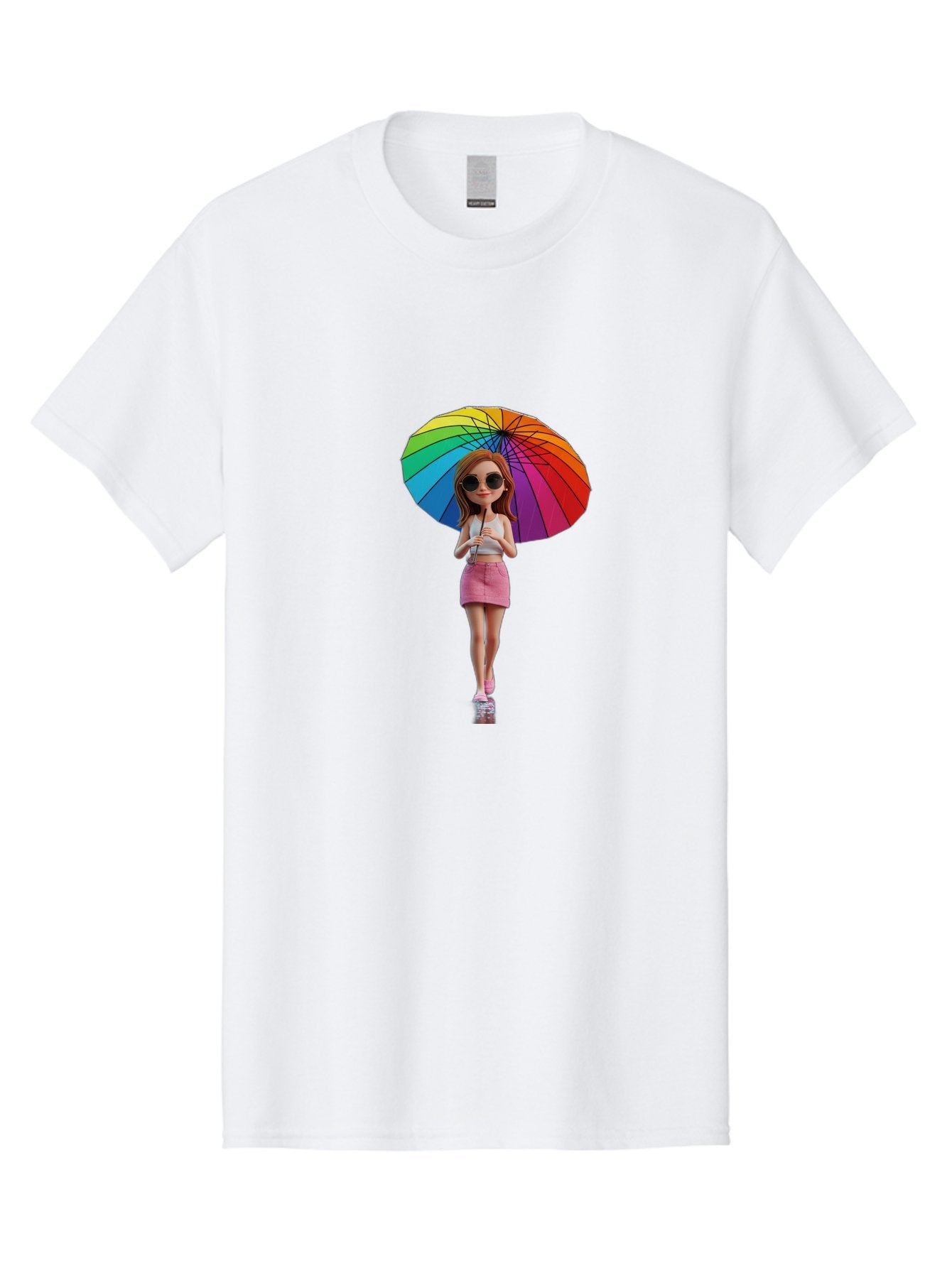 Rainbow-Umbrella-Girl Men'S Graphic Tee, 100% Cotton, Comfortable Casual Summer Wear, Machine Washable, Vintage Camera, Old Camera, Antique Camera, Black Camera, Classic Photography, Photography Equipment, Nostalgic Device, Film Camera, Bai297 6