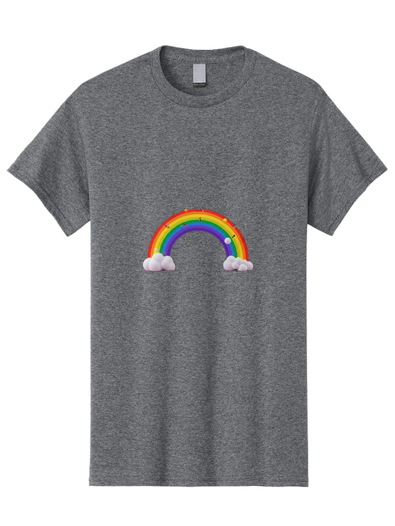 Rainbow-With-Clouds Men'S Graphic Tee, 100% Cotton, Comfortable Casual Summer Wear, Machine Washable, Vintage Camera, Old Camera, Antique Camera, Black Camera, Classic Photography, Photography Equipment, Nostalgic Device, Film Camera, Bai298 4