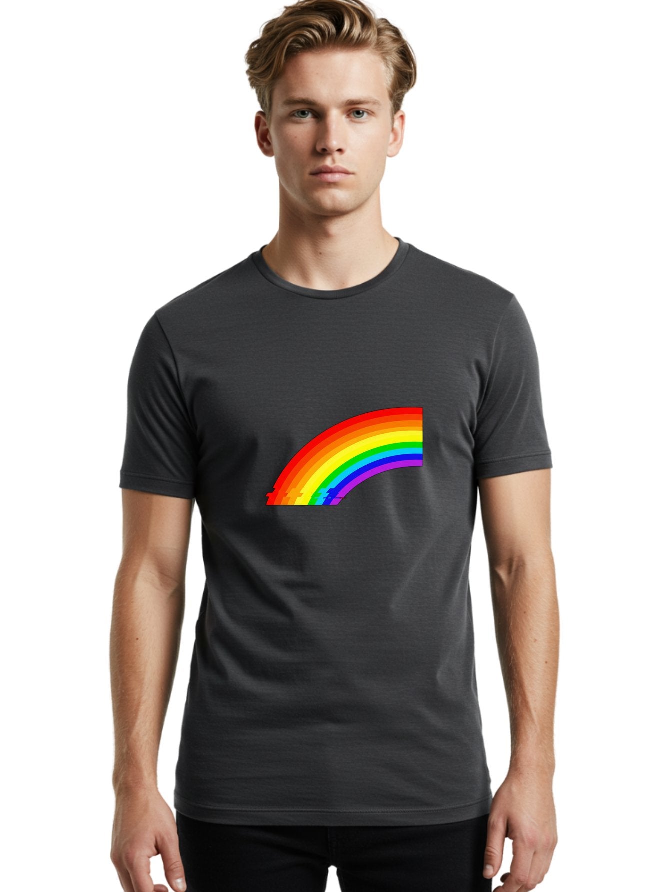 Rainbow Men'S Graphic Tee, 100% Cotton, Comfortable Casual Summer Wear, Machine Washable, Vintage Camera, Old Camera, Antique Camera, Black Camera, Classic Photography, Photography Equipment, Nostalgic Device, Film Camera, Camera Art Bai299 18