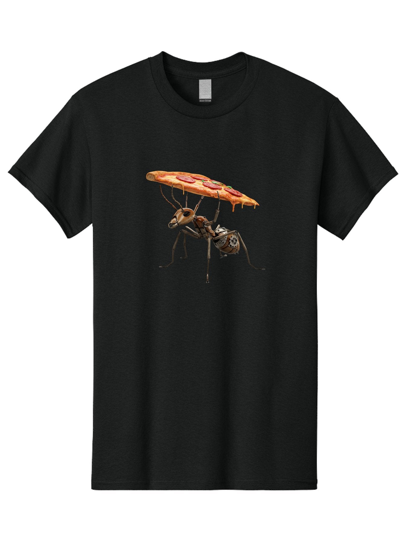 Robot-Ant-Pizza-Carrier Men'S Graphic Tee, 100% Cotton, Comfortable Casual Summer Wear, Machine Washable, Vintage Camera, Old Camera, Antique Camera, Black Camera, Classic Photography, Photography Equipment, Nostalgic Device, Film Camera, Bai303